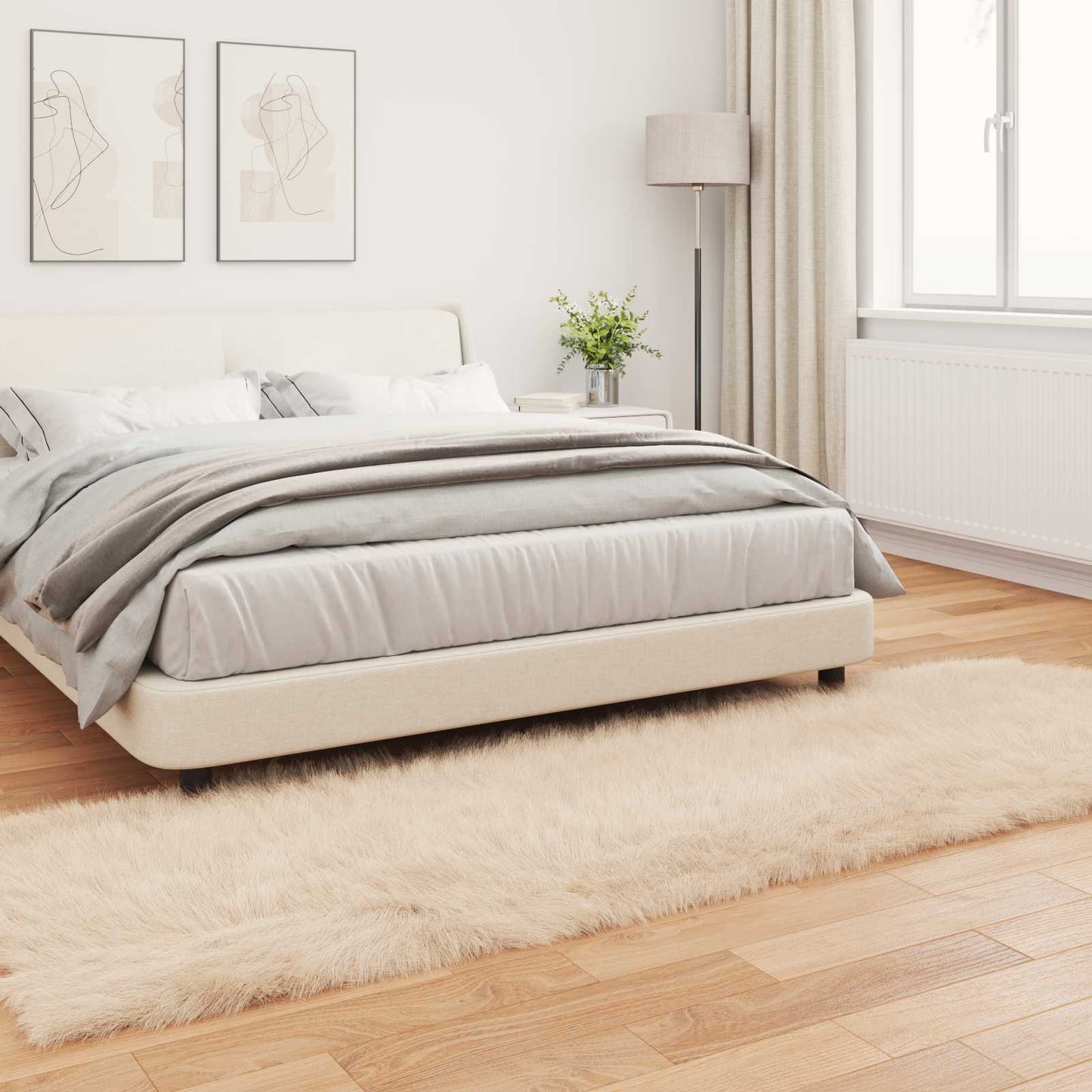 Tapijt van imitatie TAFALLA Beige 80 x 250 cm Polyester is nu te koop bij PeponiXL, paradijselijk wonen!