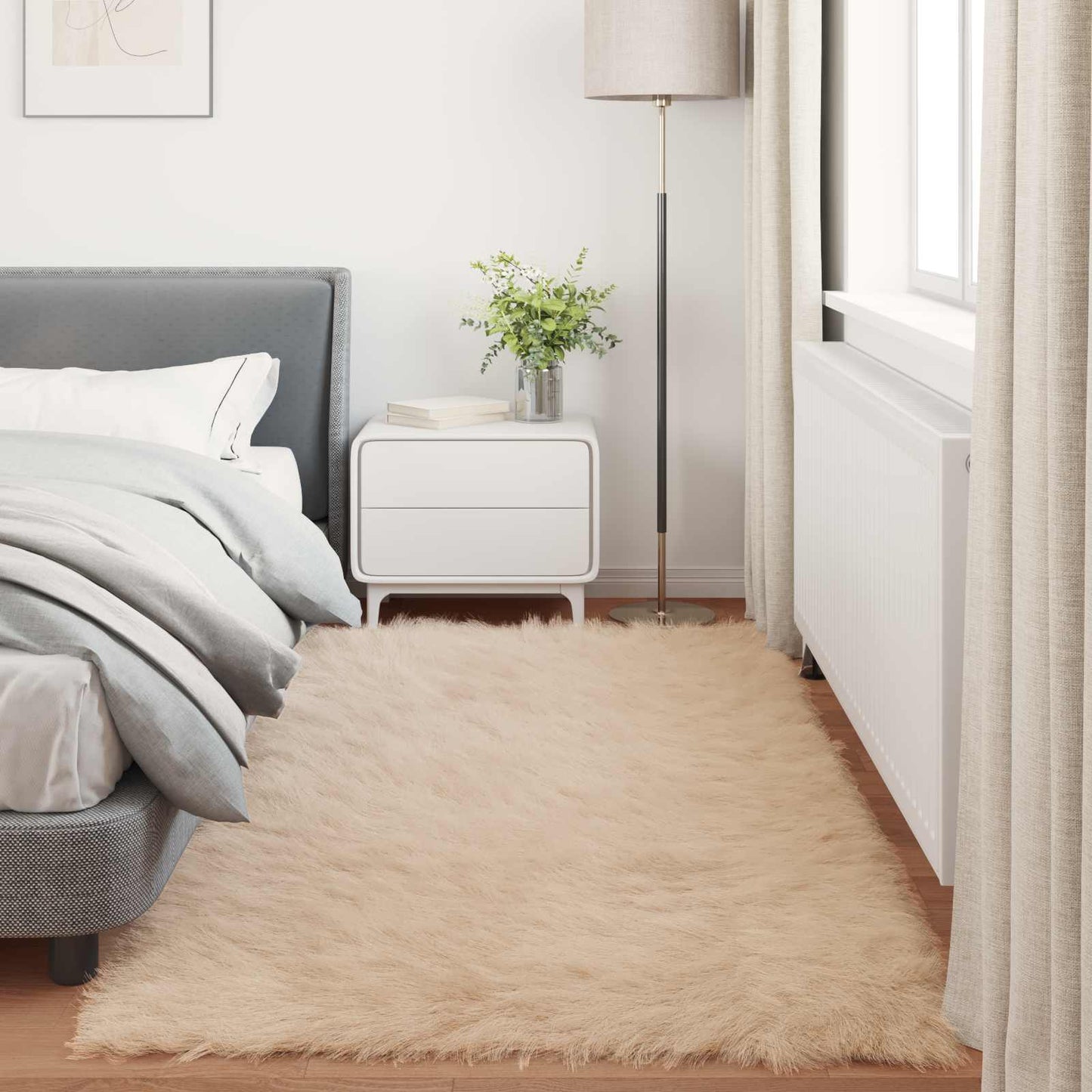 Tapijt van imitatie TAFALLA Beige 100 x 200 cm Polyester is nu te koop bij PeponiXL, paradijselijk wonen!