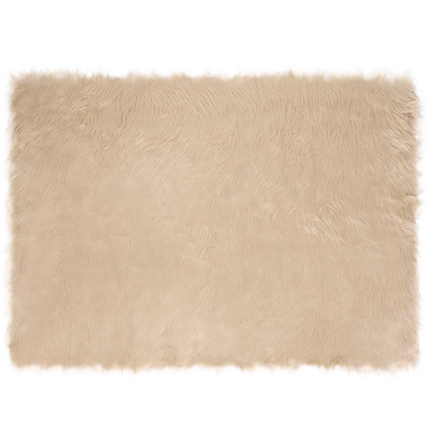 Nep Schapenvacht Tapijt Tafalla Beige 120 x 170 cm Polyester is nu te koop bij PeponiXL, paradijselijk wonen!