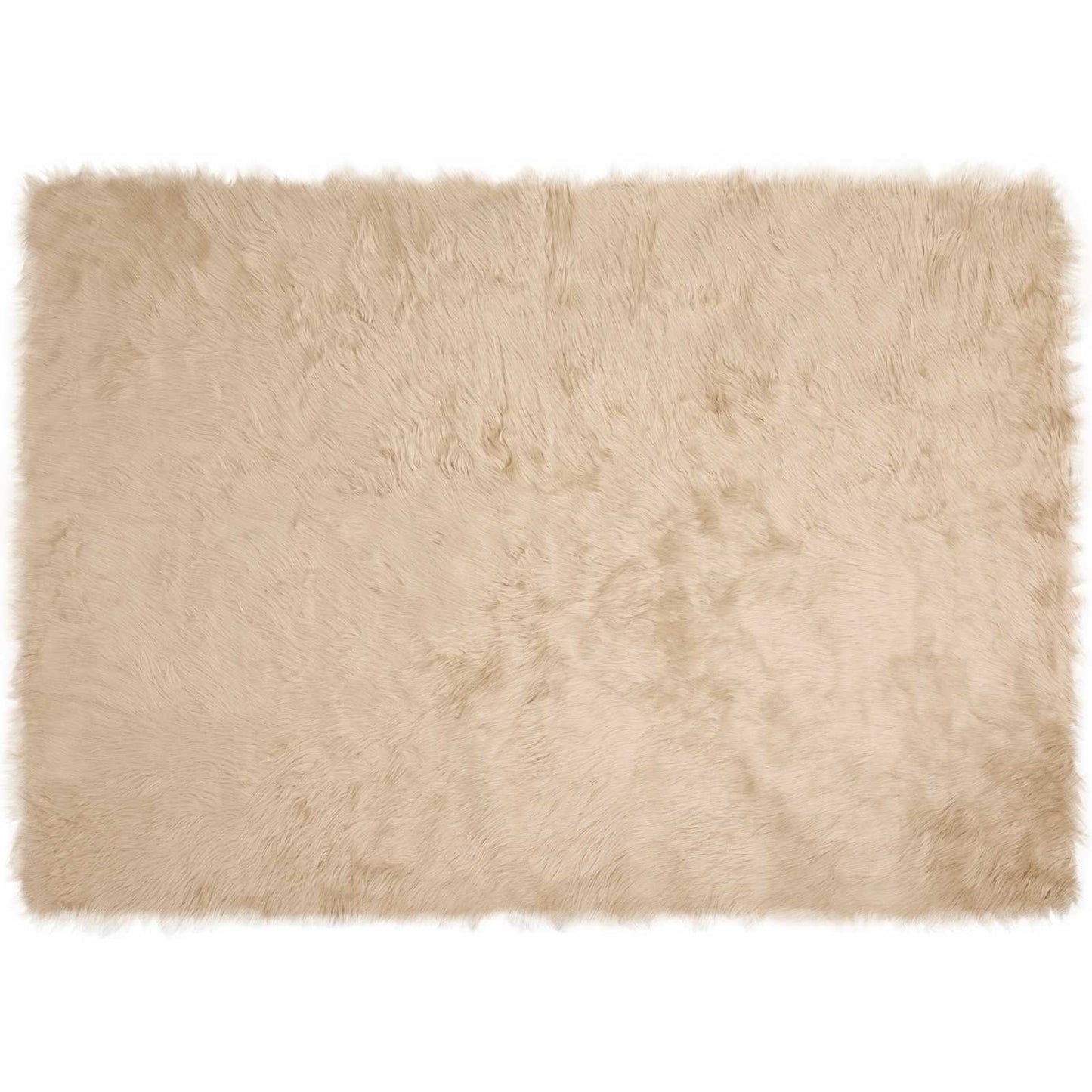 Nep Schapenvacht Tapijt Tafalla Beige 140 x 200 cm Polyester is nu te koop bij PeponiXL, paradijselijk wonen!