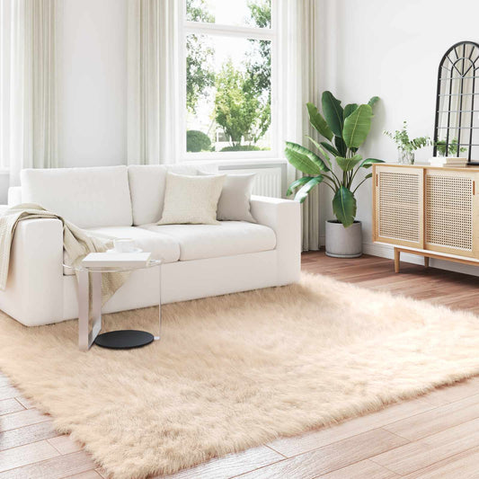 Tapijt van imitatie TAFALLA Beige 200 x 200 cm Polyester is nu te koop bij PeponiXL, paradijselijk wonen!