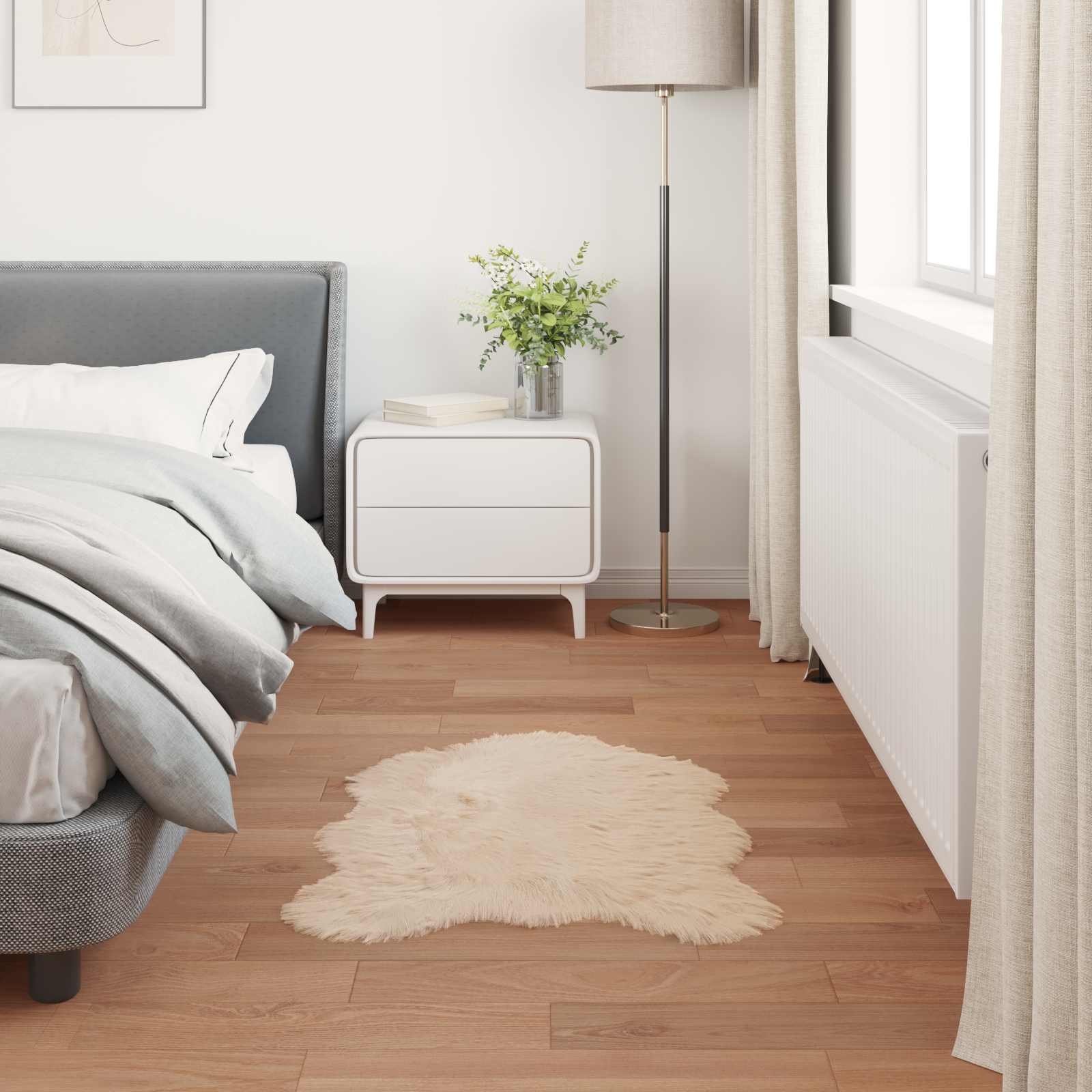 Tapijt van imitatie TAFALLA Beige 50 x 80 cm Polyester is nu te koop bij PeponiXL, paradijselijk wonen!