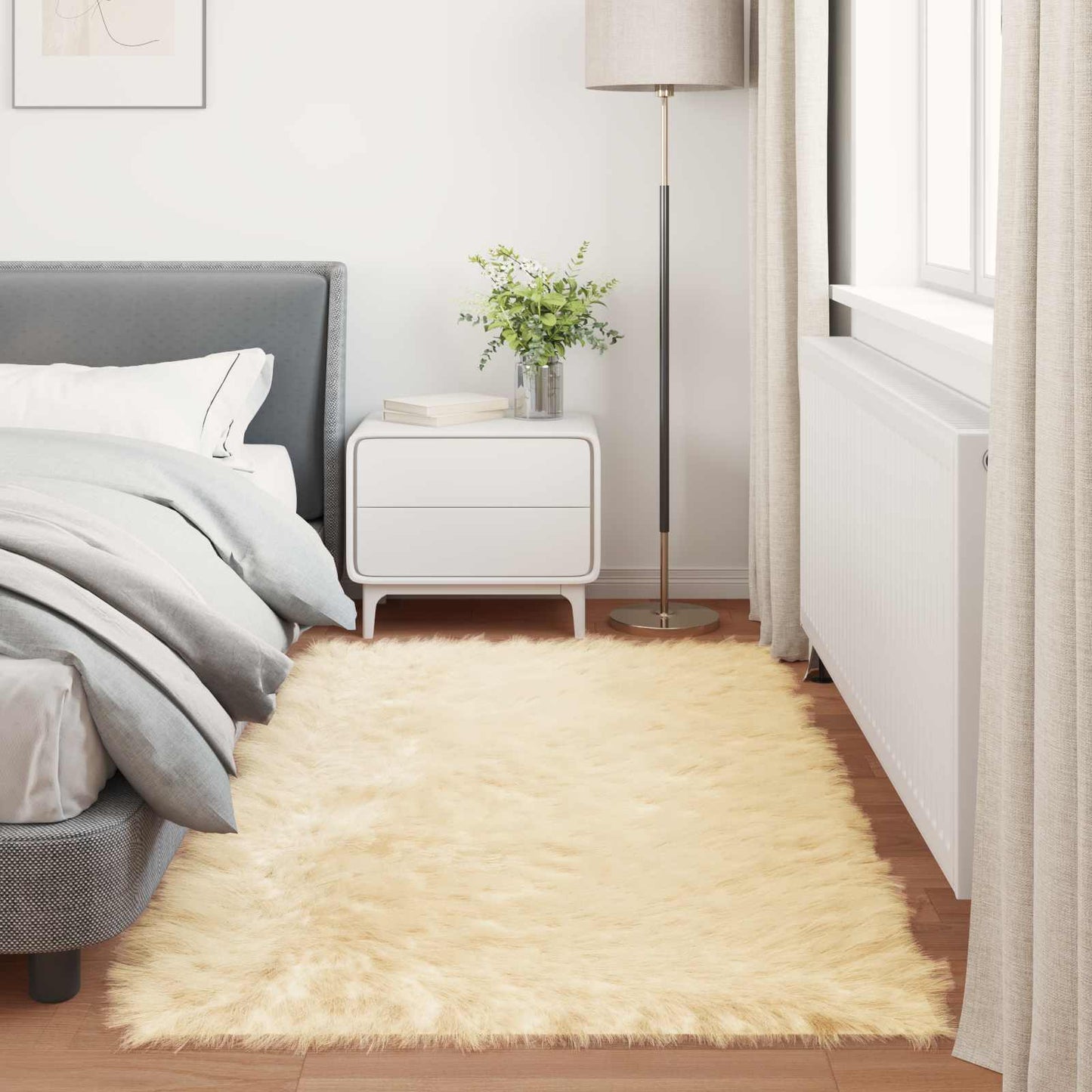 Tapijt van imitatie TAFALLA Crèmekleurig 80 x 200 cm Polyester is nu te koop bij PeponiXL, paradijselijk wonen!
