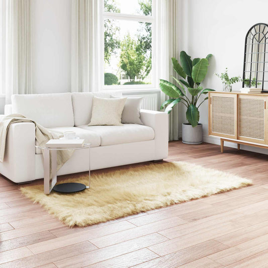 Tapijt van imitatie TAFALLA Crèmekleurig 140 x 200 cm Polyester is nu te koop bij PeponiXL, paradijselijk wonen!