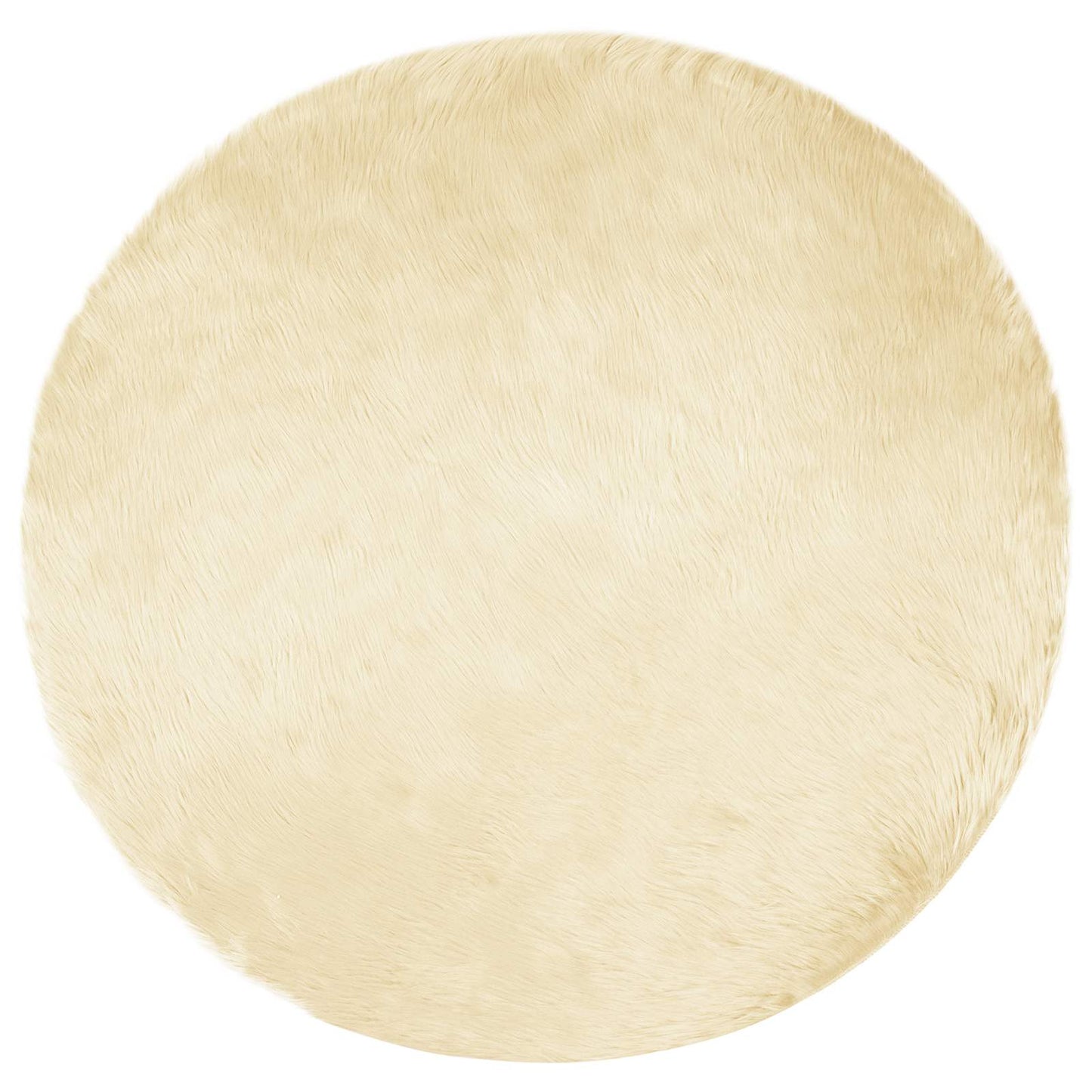Tapijt van imitatie TAFALLA Crèmekleurig Ø 80 cm Polyester is nu te koop bij PeponiXL, paradijselijk wonen!