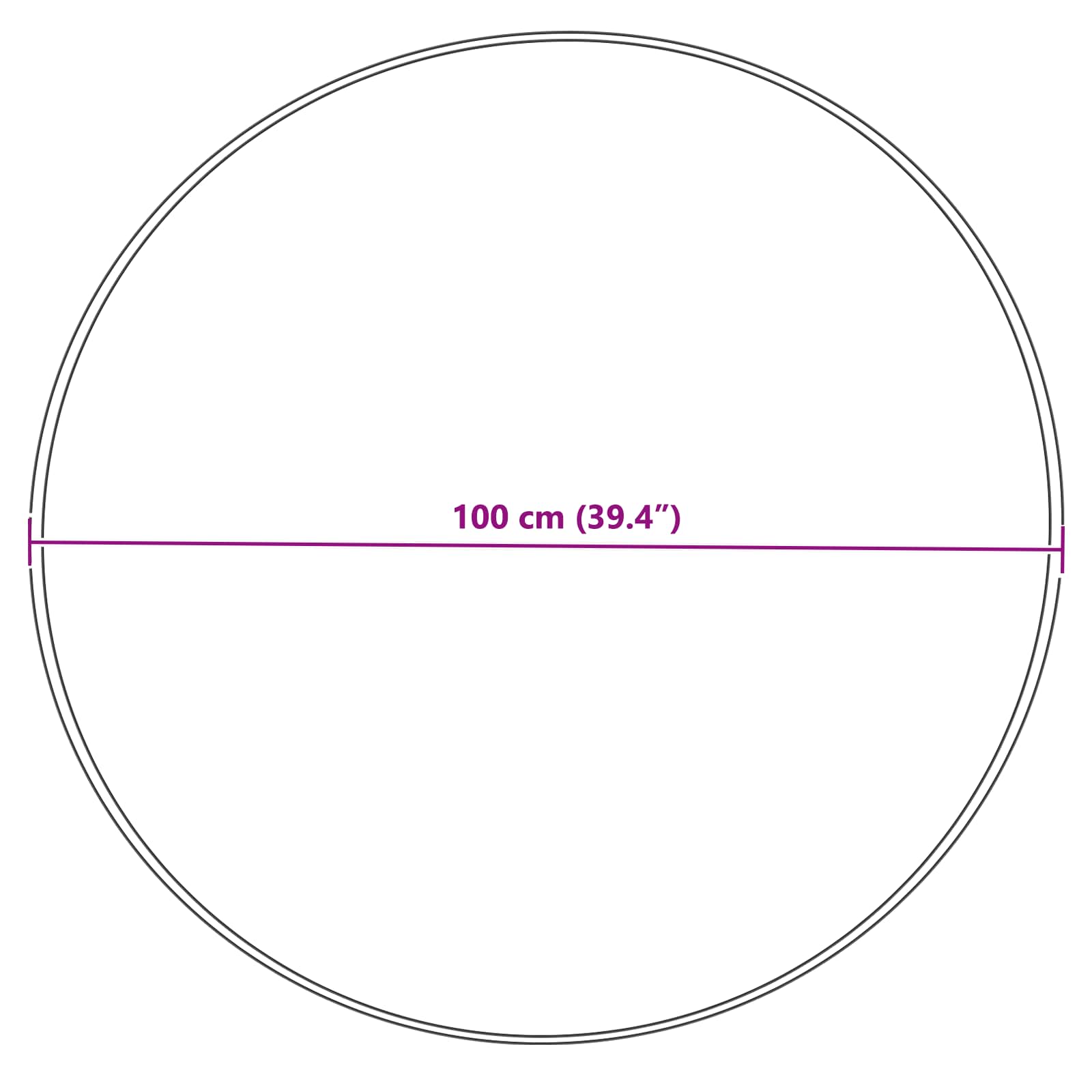 Tapijt van imitatie TAFALLA Crèmekleurig Ø 100 cm Polyester is nu te koop bij PeponiXL, paradijselijk wonen!