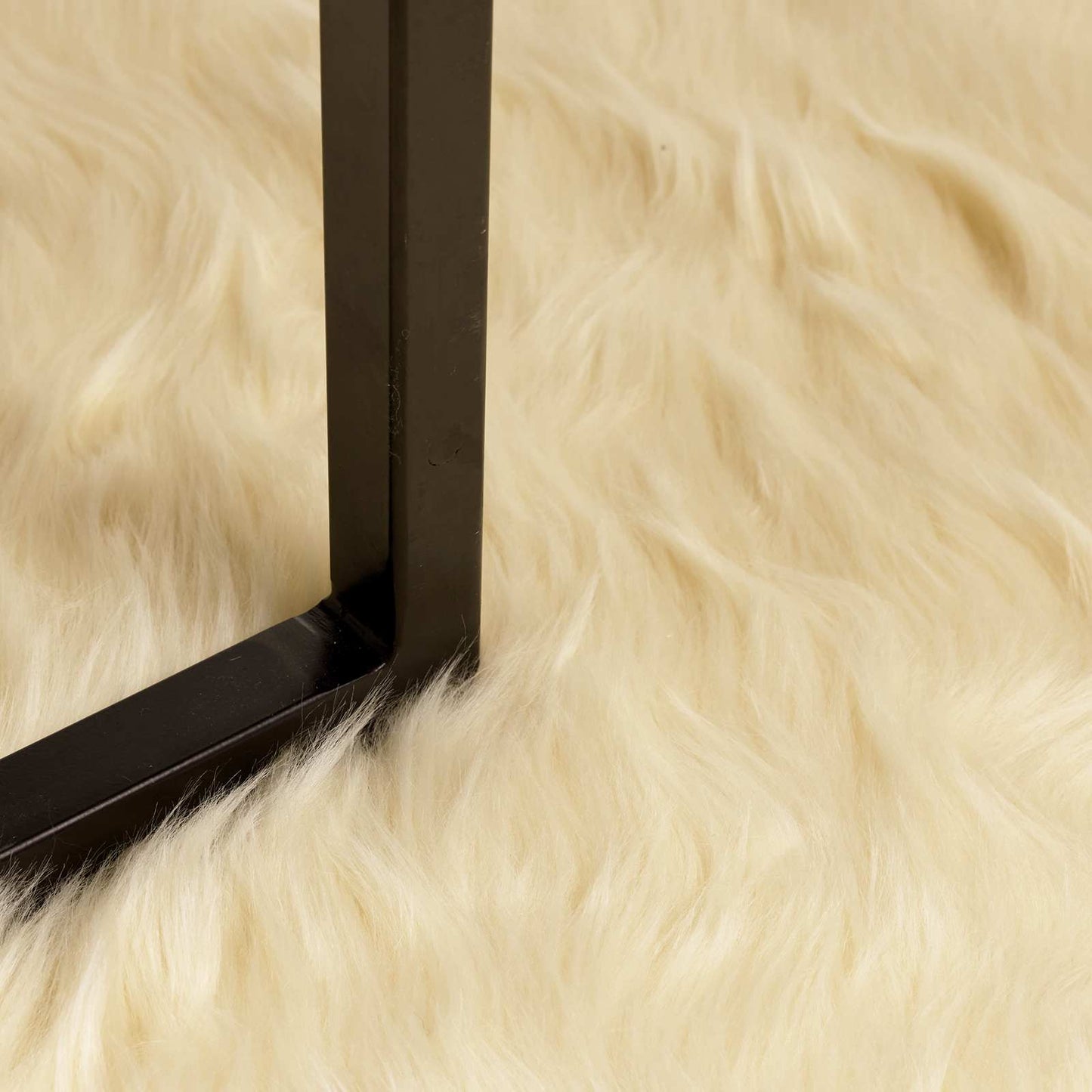 Nep Schapenvacht Tapijt Tafalla Crème Ø 120 cm Polyester is nu te koop bij PeponiXL, paradijselijk wonen!