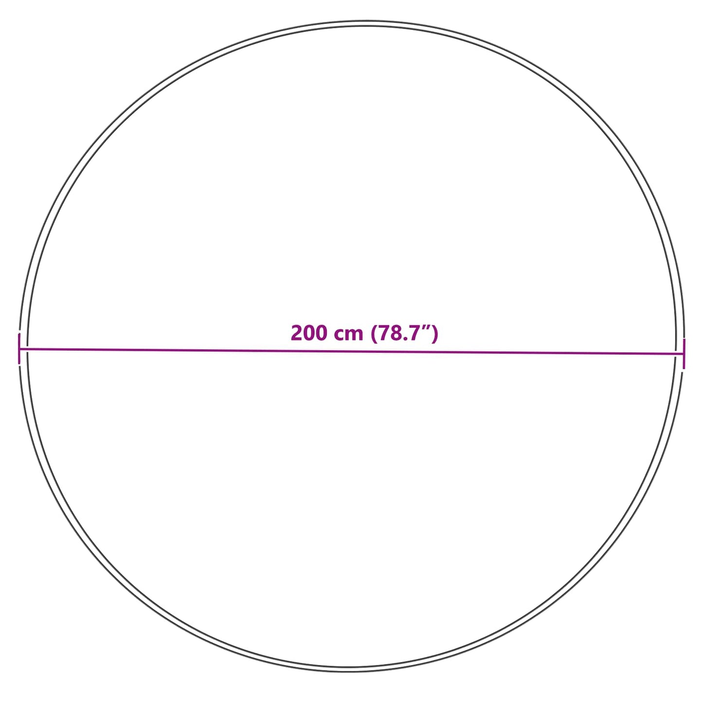 Tapijt van imitatie TAFALLA Crèmekleurig Ø 200 cm Polyester is nu te koop bij PeponiXL, paradijselijk wonen!