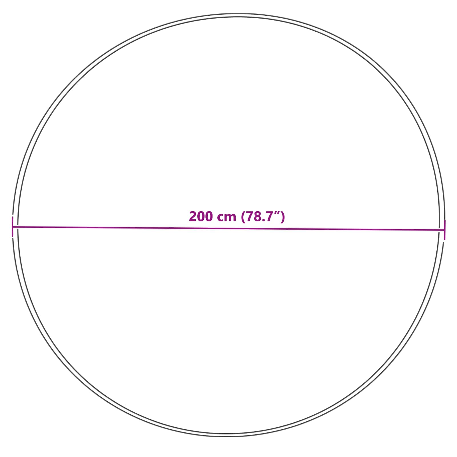 Tapijt van imitatie TAFALLA Crèmekleurig Ø 200 cm Polyester is nu te koop bij PeponiXL, paradijselijk wonen!