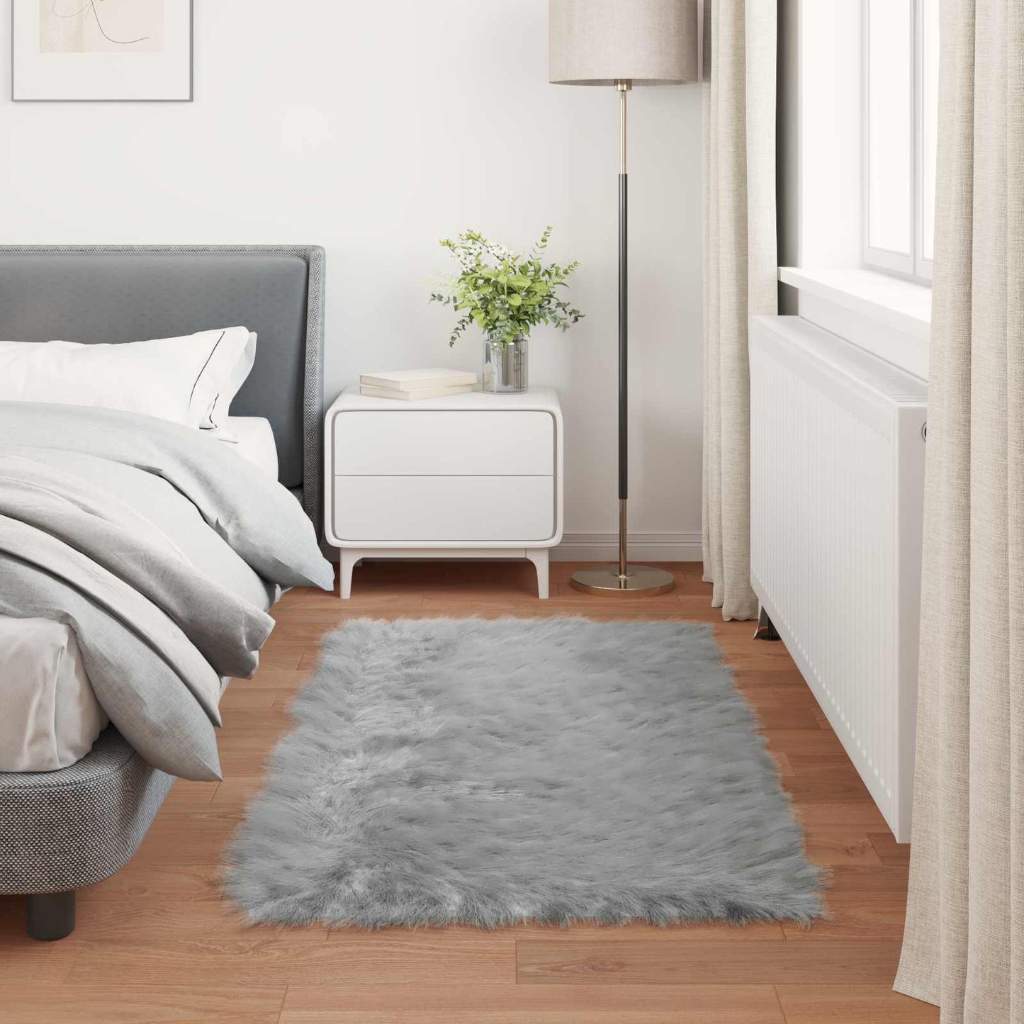 Tapijt van imitatie TAFALLA Grijs 60 x 110 cm Polyester is nu te koop bij PeponiXL, paradijselijk wonen!