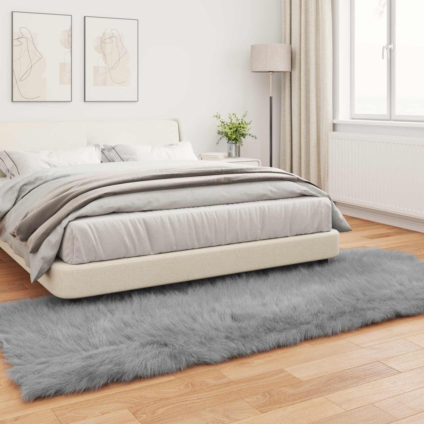 Tapijt van imitatie TAFALLA Grijs 80 x 250 cm Polyester is nu te koop bij PeponiXL, paradijselijk wonen!