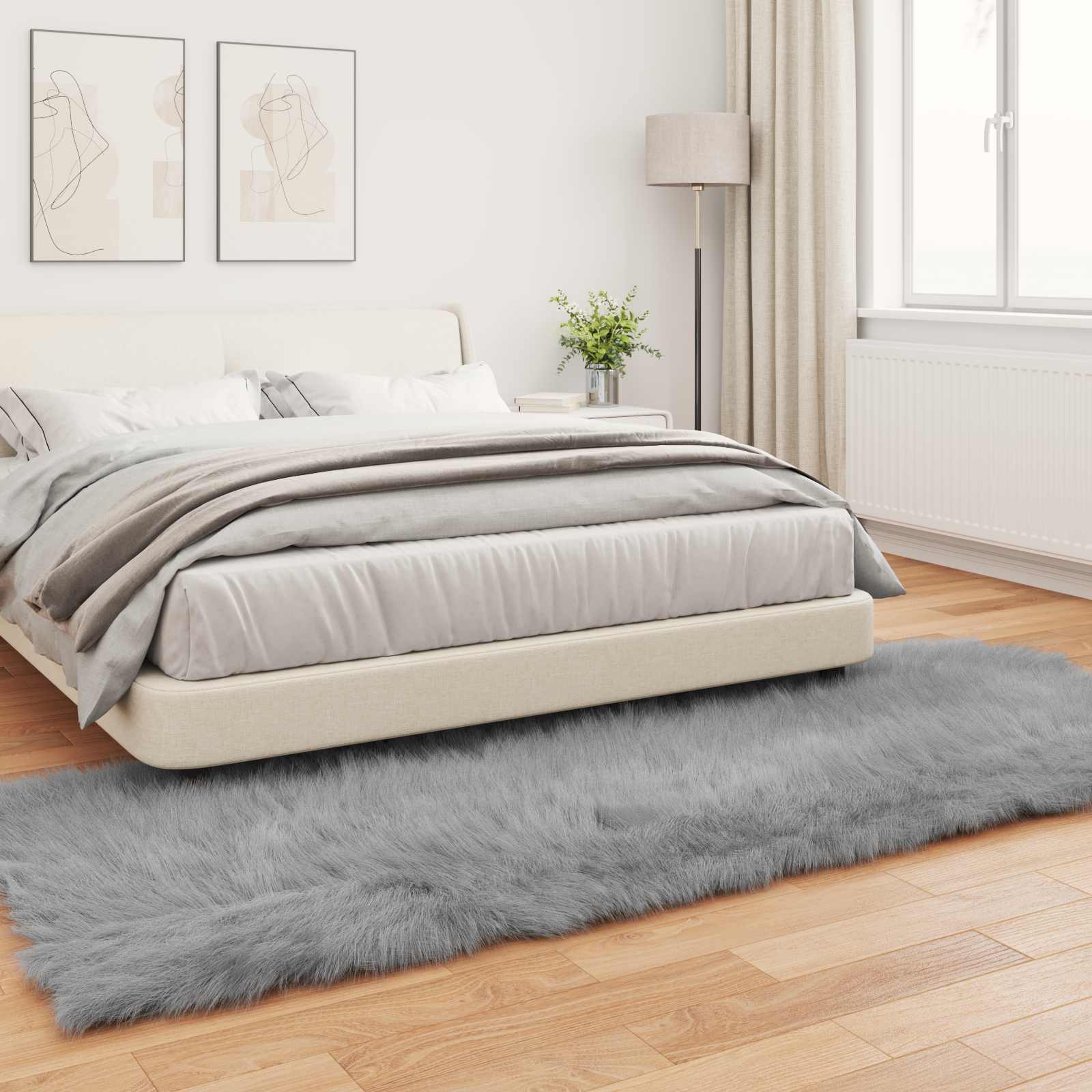Tapijt van imitatie TAFALLA Grijs 80 x 250 cm Polyester is nu te koop bij PeponiXL, paradijselijk wonen!