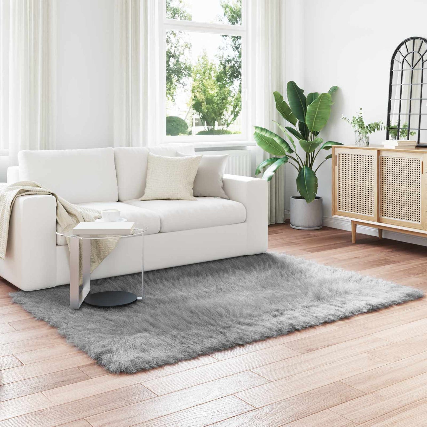 Tapijt van imitatie TAFALLA Grijs 120 x 170 cm Polyester is nu te koop bij PeponiXL, paradijselijk wonen!