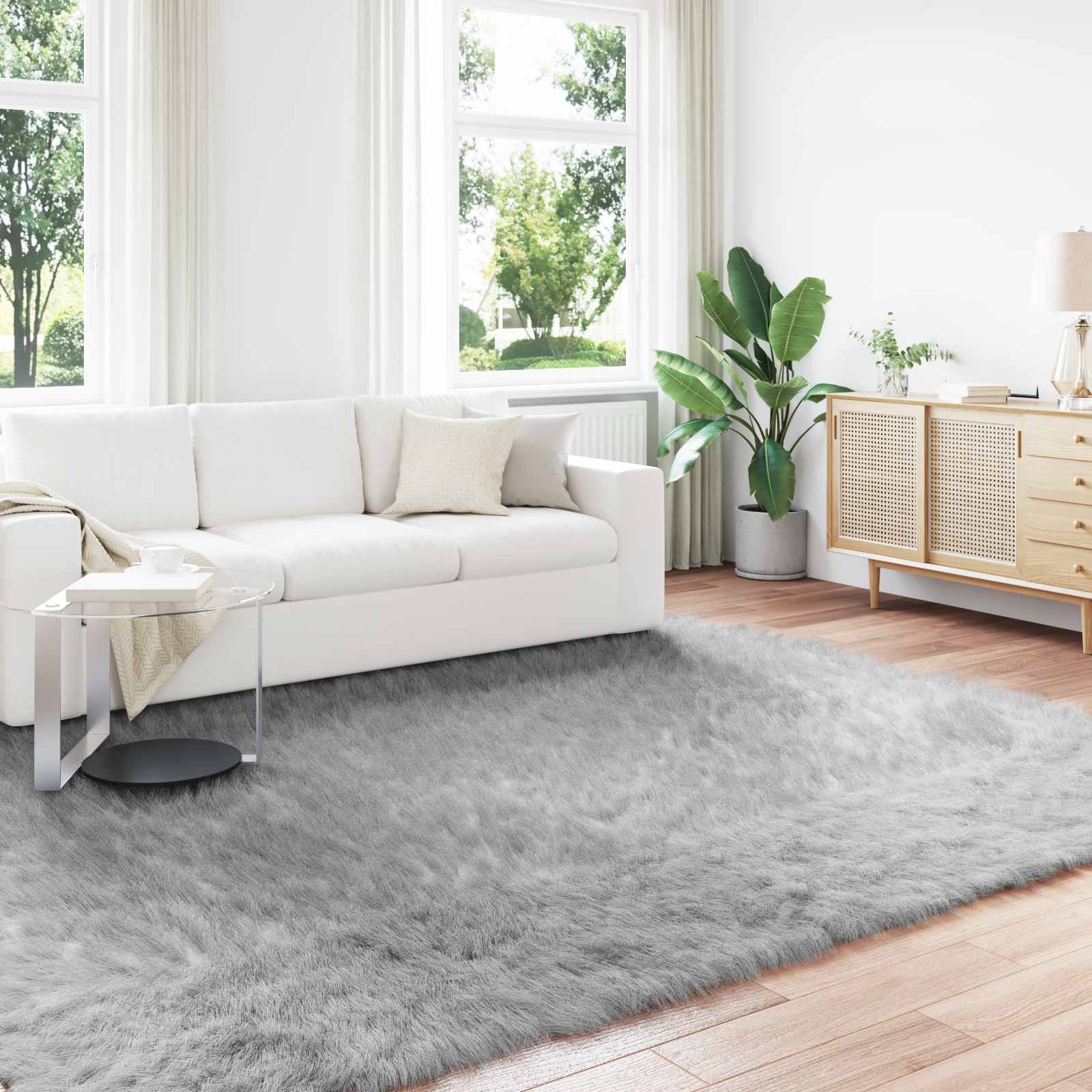Tapijt van imitatie TAFALLA Grijs 240 x 340 cm Polyester is nu te koop bij PeponiXL, paradijselijk wonen!