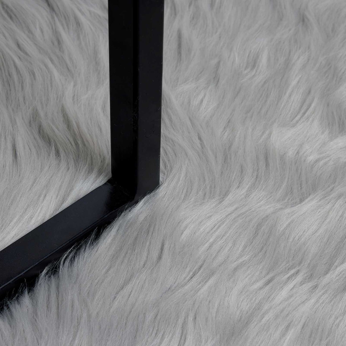 Tapijt van imitatie TAFALLA Grijs 160 x 160 cm Polyester is nu te koop bij PeponiXL, paradijselijk wonen!