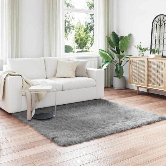 Tapijt van imitatie TAFALLA Grijs 160 x 160 cm Polyester is nu te koop bij PeponiXL, paradijselijk wonen!
