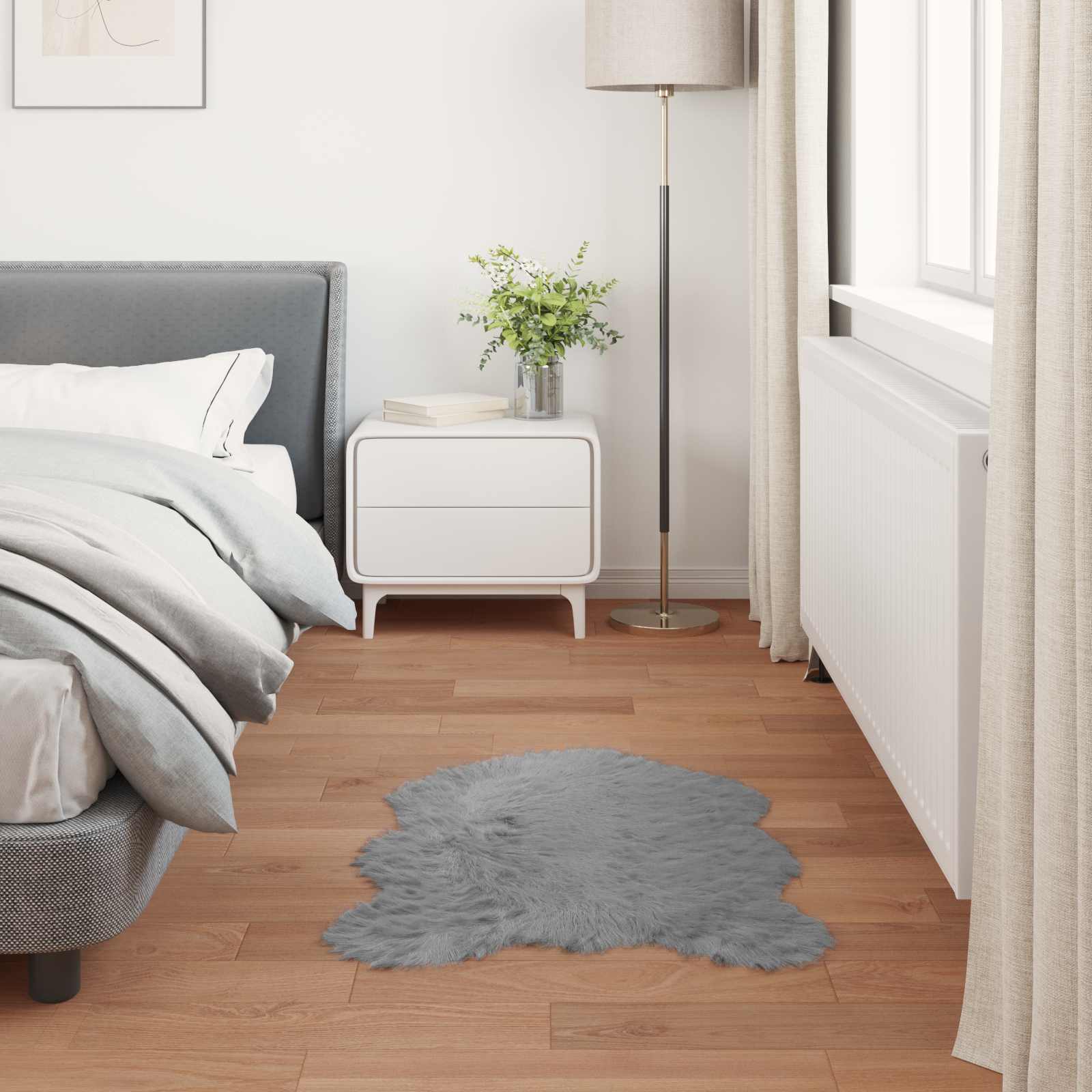 Tapijt van imitatie TAFALLA Grijs 60 x 90 cm Polyester is nu te koop bij PeponiXL, paradijselijk wonen!