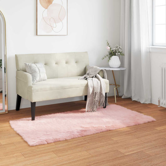 Tapijt van imitatie TAFALLA Roze 60 x 110 cm Polyester is nu te koop bij PeponiXL, paradijselijk wonen!