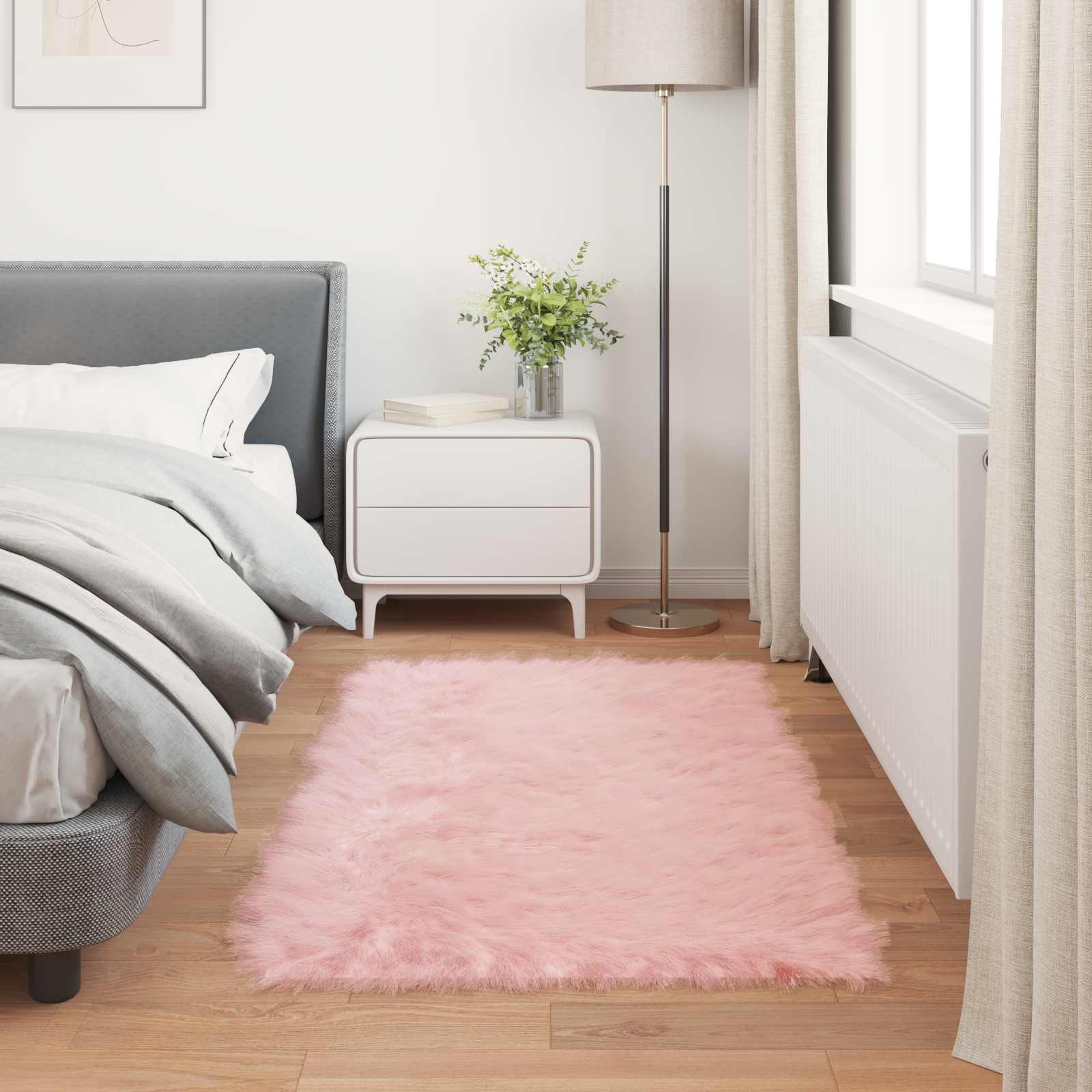 Tapijt van imitatie TAFALLA Roze 60 x 110 cm Polyester is nu te koop bij PeponiXL, paradijselijk wonen!
