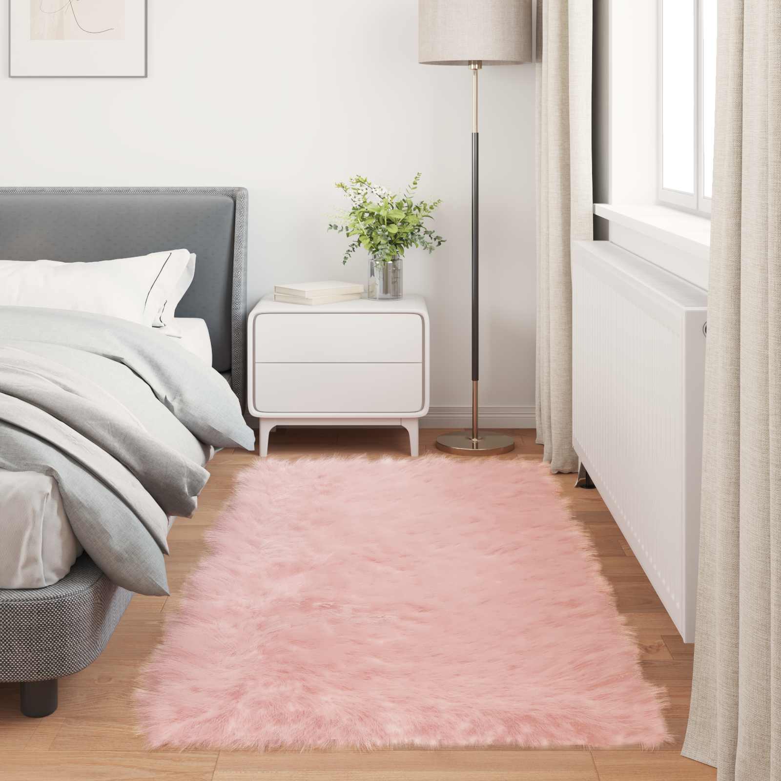 Tapijt van imitatie TAFALLA Roze 80 x 200 cm Polyester is nu te koop bij PeponiXL, paradijselijk wonen!