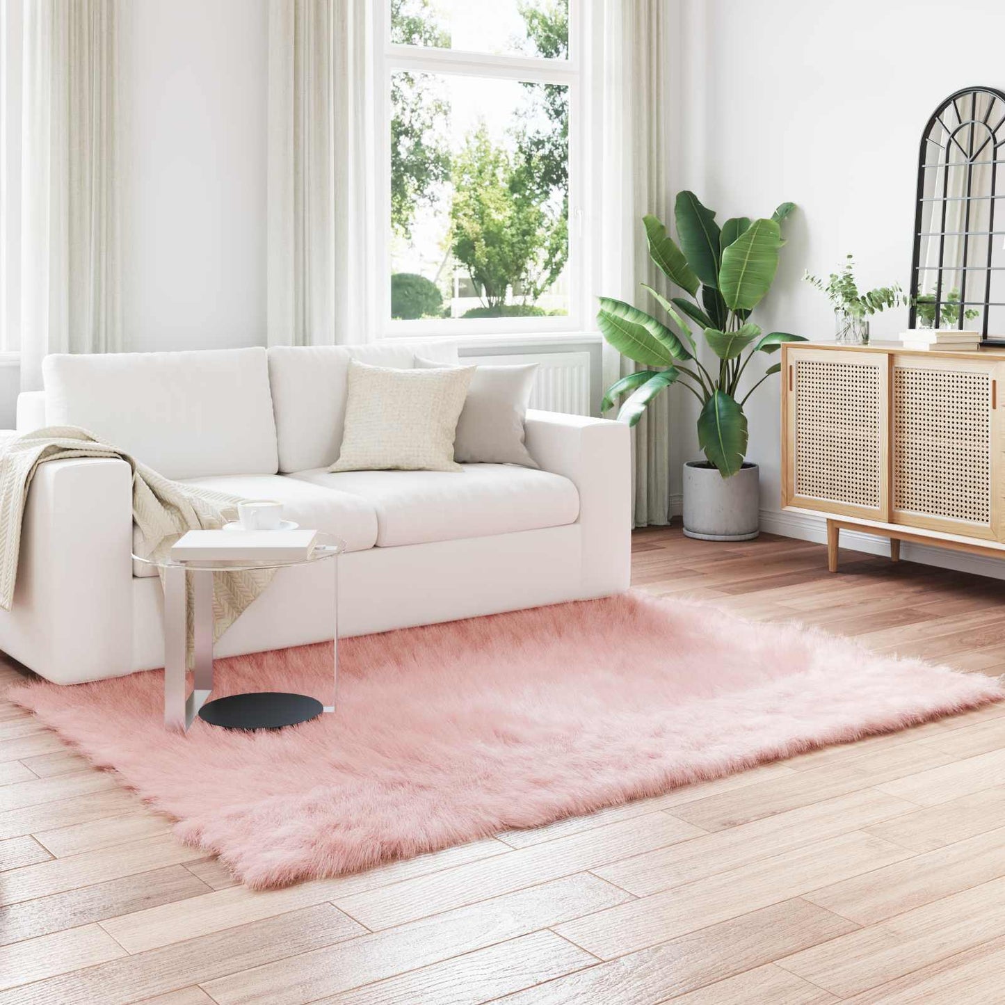 Tapijt van imitatie TAFALLA Roze 160 x 230 cm Polyester is nu te koop bij PeponiXL, paradijselijk wonen!