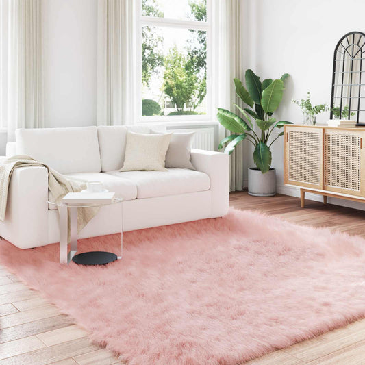 Tapijt van imitatie TAFALLA Roze 200 x 200 cm Polyester is nu te koop bij PeponiXL, paradijselijk wonen!