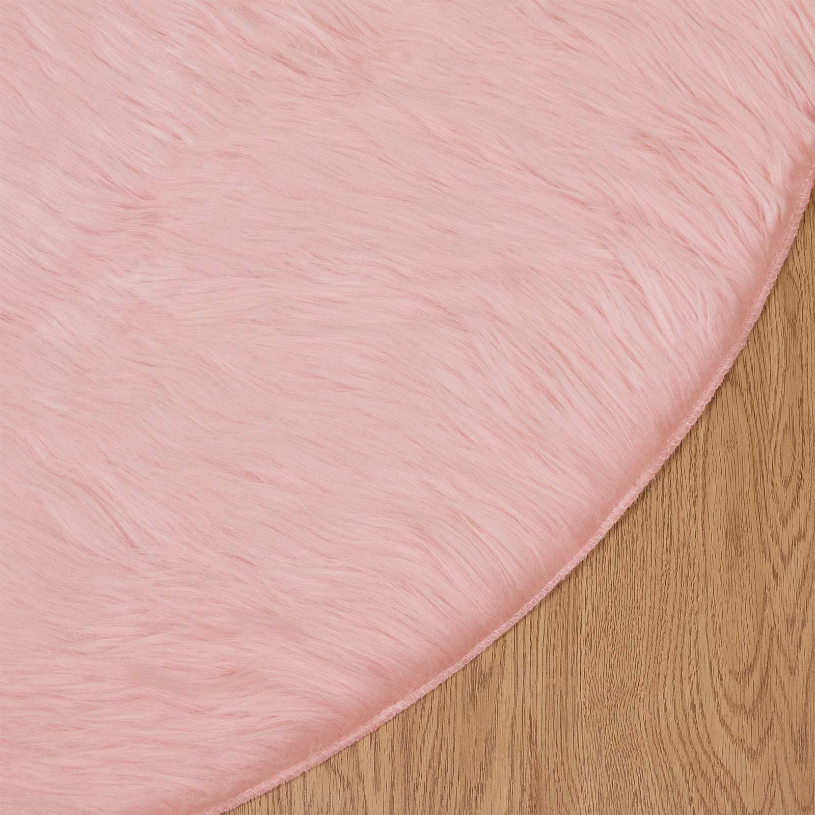 Nep Schapenvacht Tapijt Tafalla Roze Ø 200 cm Polyester is nu te koop bij PeponiXL, paradijselijk wonen!