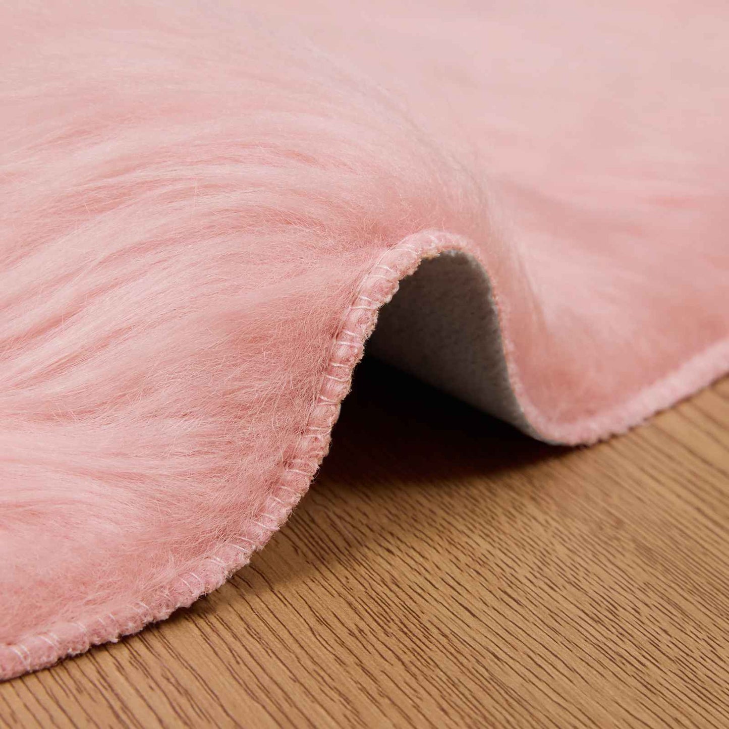 Nep Schapenvacht Tapijt Tafalla Roze Ø 200 cm Polyester is nu te koop bij PeponiXL, paradijselijk wonen!