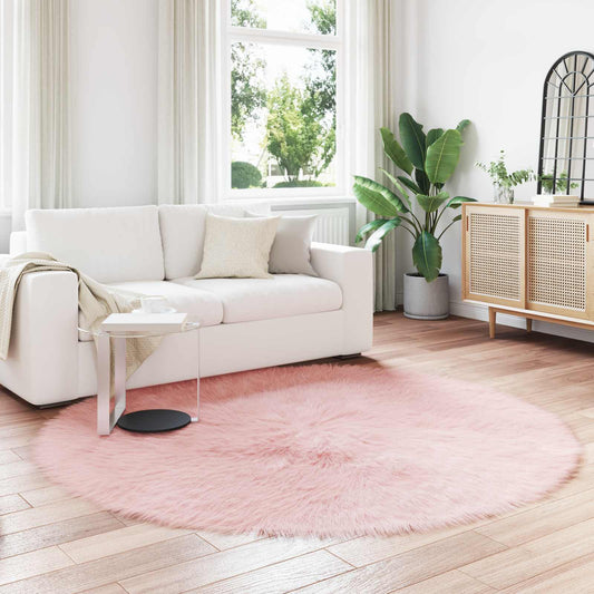 Tapijt van imitatie TAFALLA Roze Ø 200 cm Polyester is nu te koop bij PeponiXL, paradijselijk wonen!