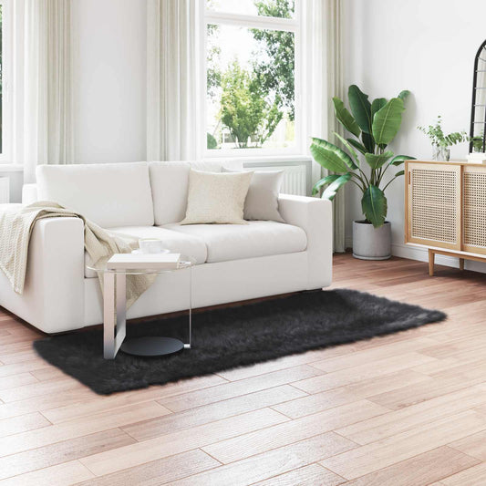 Tapijt van imitatie TAFALLA Zwart 100 x 200 cm Polyester is nu te koop bij PeponiXL, paradijselijk wonen!