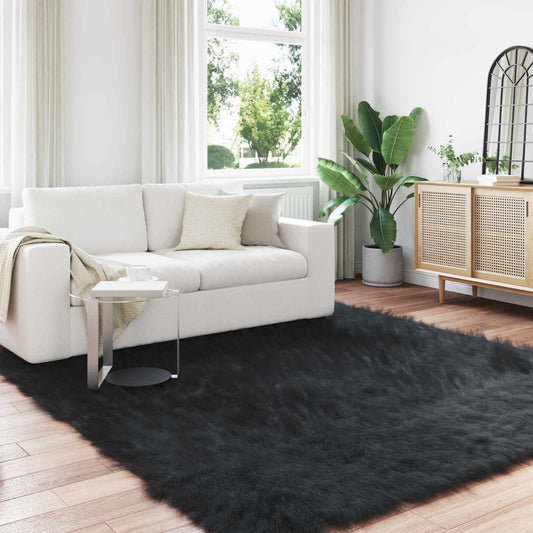 Tapijt van imitatie TAFALLA Zwart 240 x 240 cm Polyester is nu te koop bij PeponiXL, paradijselijk wonen!
