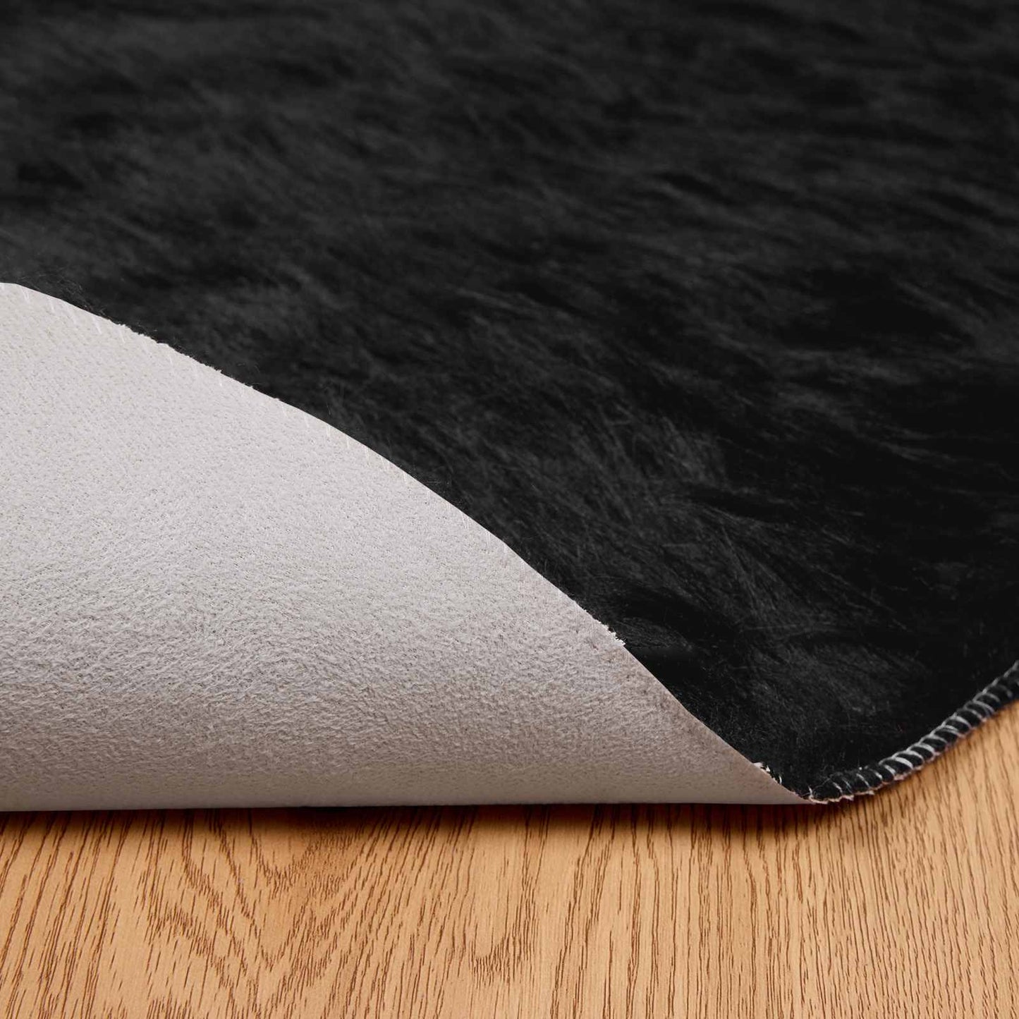 Tapijt van imitatie TAFALLA Zwart Ø 120 cm Polyester is nu te koop bij PeponiXL, paradijselijk wonen!
