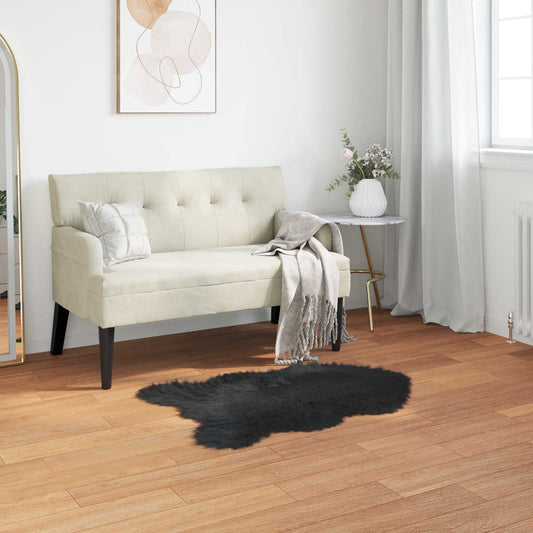 Tapijt van imitatie TAFALLA Zwart 60 x 90 cm Polyester is nu te koop bij PeponiXL, paradijselijk wonen!