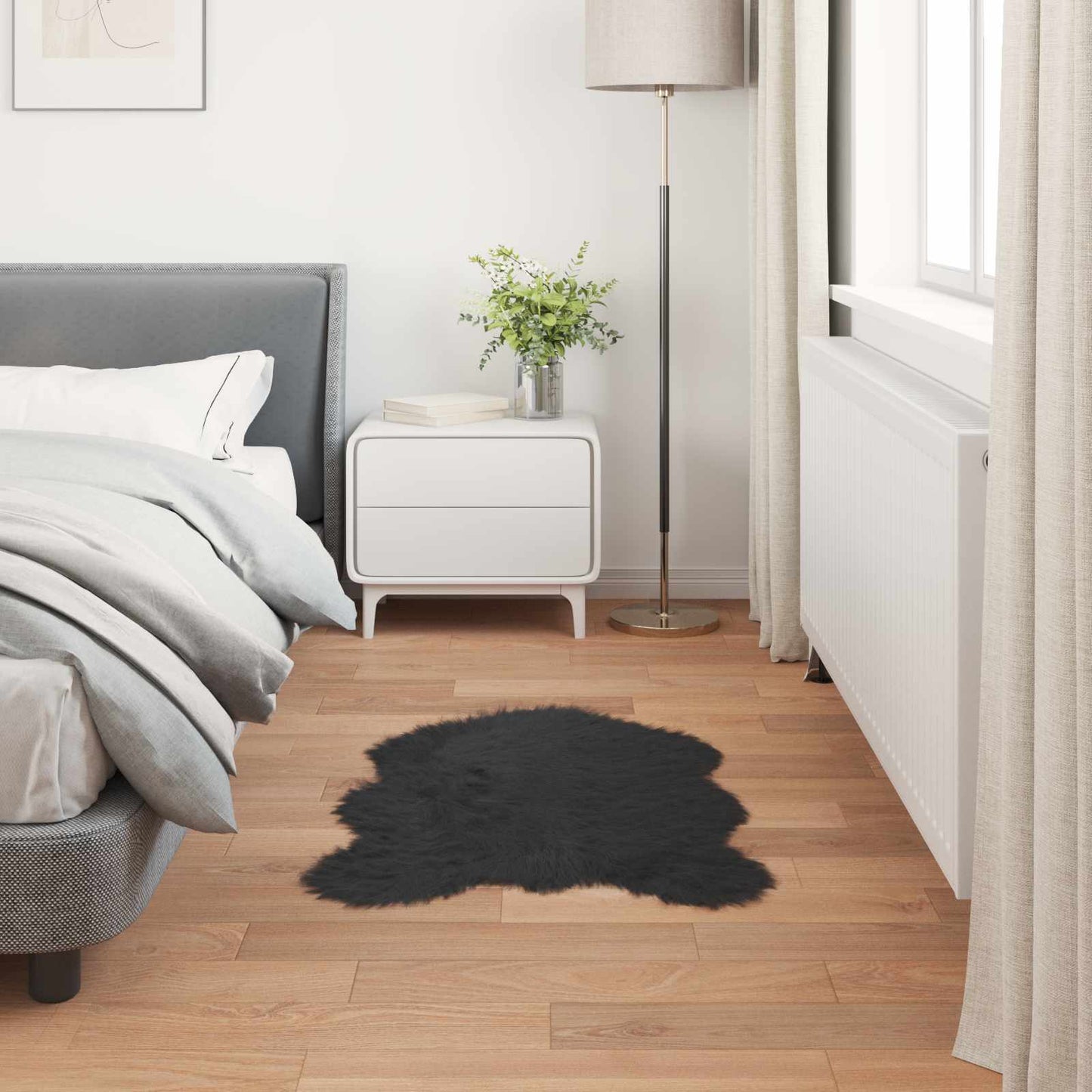 Tapijt van imitatie TAFALLA Zwart 80 x 120 cm Polyester is nu te koop bij PeponiXL, paradijselijk wonen!
