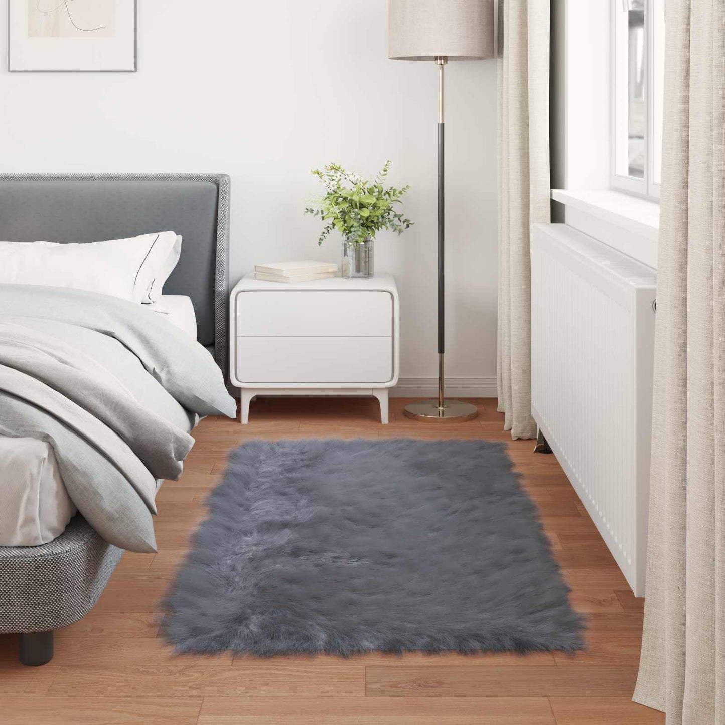 Tapijt van imitatie TAFALLA Antracietkleurig 60 x 110 cm is nu te koop bij PeponiXL, paradijselijk wonen!