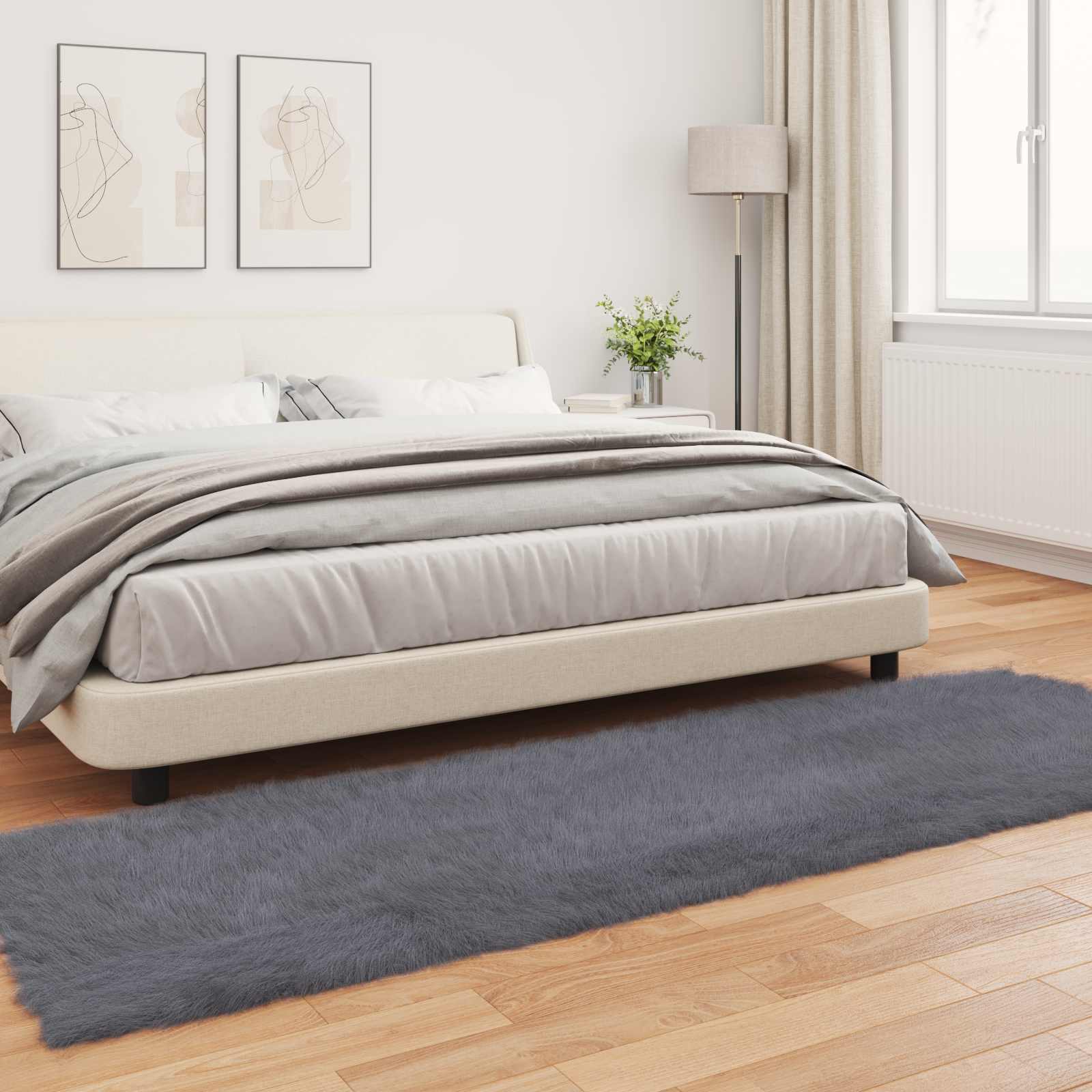 Tapijt van imitatie TAFALLA Antracietkleurig 80 x 250 cm is nu te koop bij PeponiXL, paradijselijk wonen!