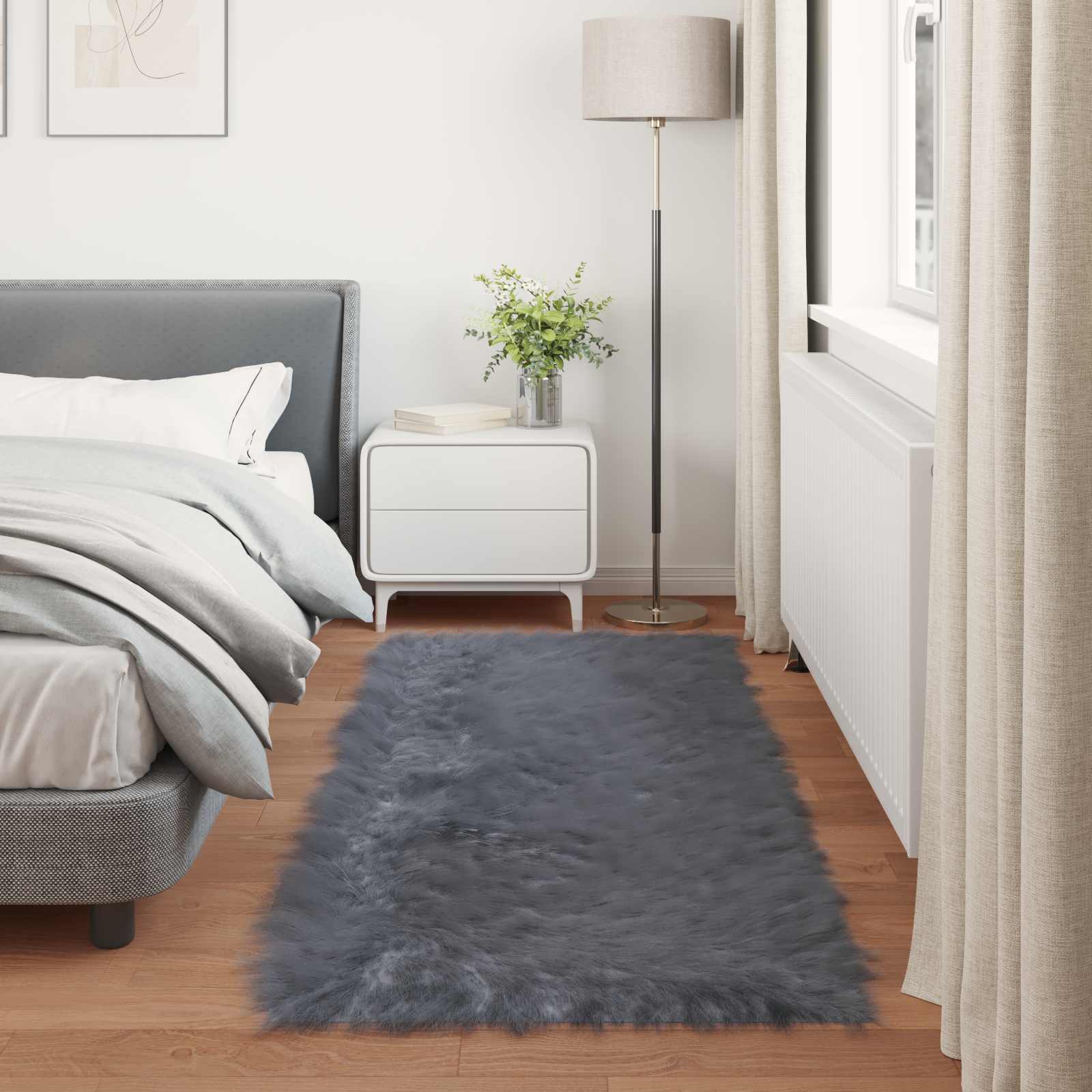 Tapijt van imitatie TAFALLA Antracietkleurig 100 x 200 cm is nu te koop bij PeponiXL, paradijselijk wonen!