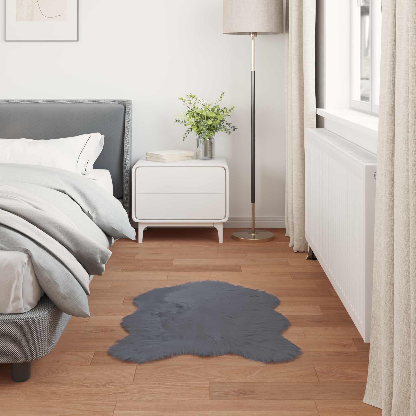 Tapijt van imitatie TAFALLA Antracietkleurig 80 x 120 cm is nu te koop bij PeponiXL, paradijselijk wonen!