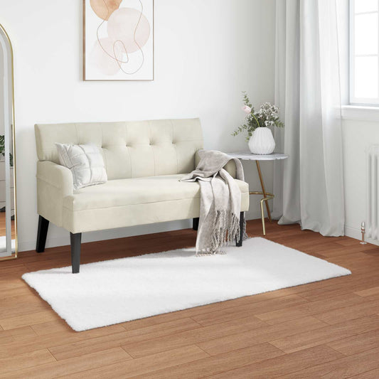 Antislip vloerkleed van imitatie konijnenbont OLITE Wit is nu te koop bij PeponiXL, paradijselijk wonen!