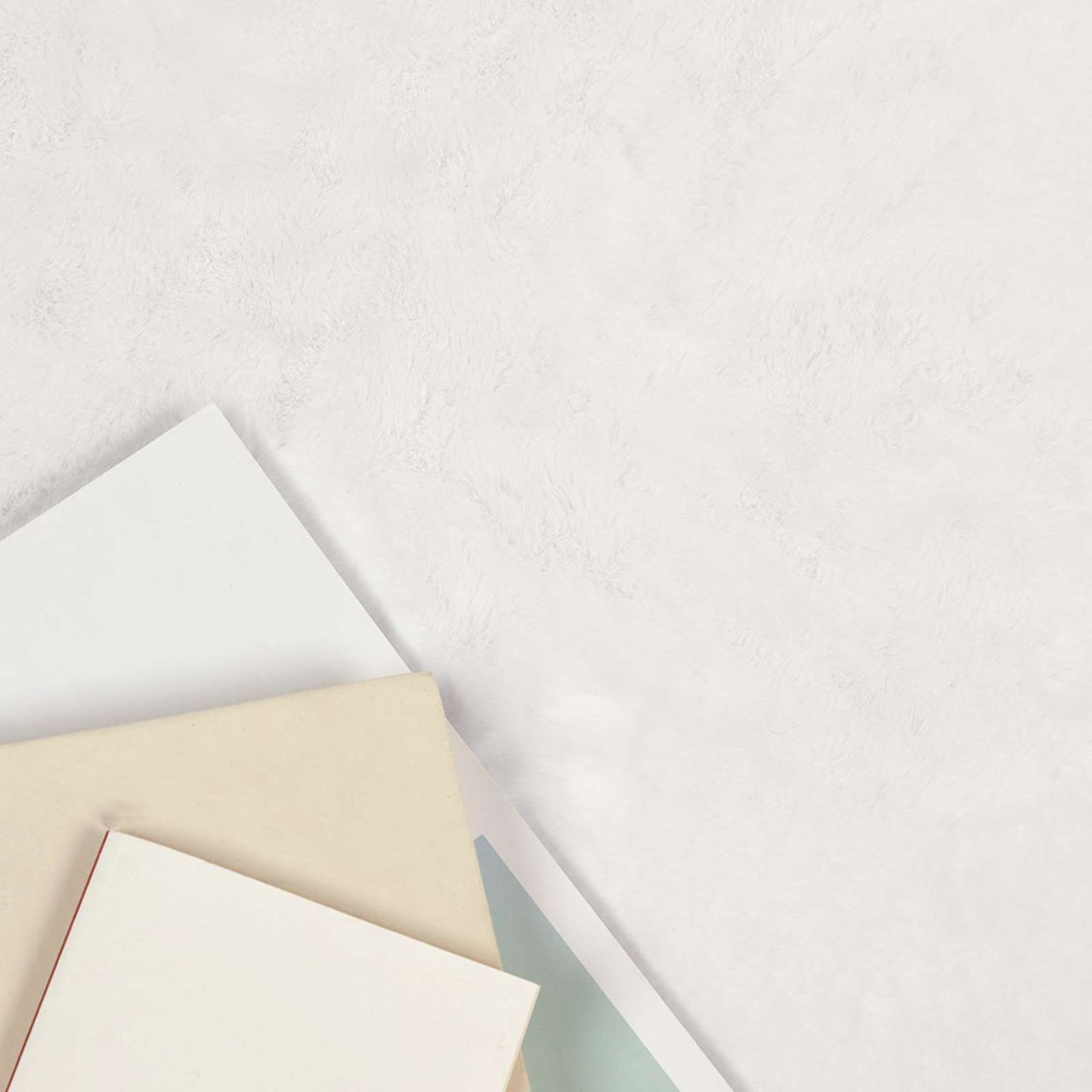 Antislip neplederen konijnenbont vloerkleed Olite Wit Polyester is nu te koop bij PeponiXL, paradijselijk wonen!