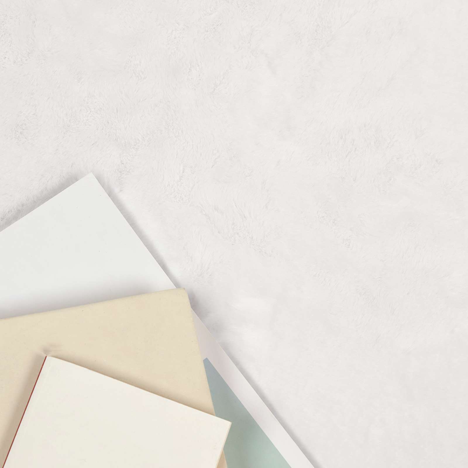 Antislip neplederen konijnenbont vloerkleed Olite Wit Polyester is nu te koop bij PeponiXL, paradijselijk wonen!