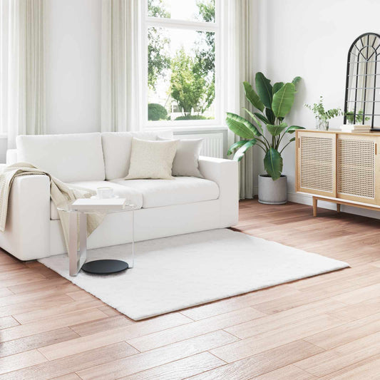 Antislip vloerkleed van imitatie konijnenbont OLITE Wit is nu te koop bij PeponiXL, paradijselijk wonen!