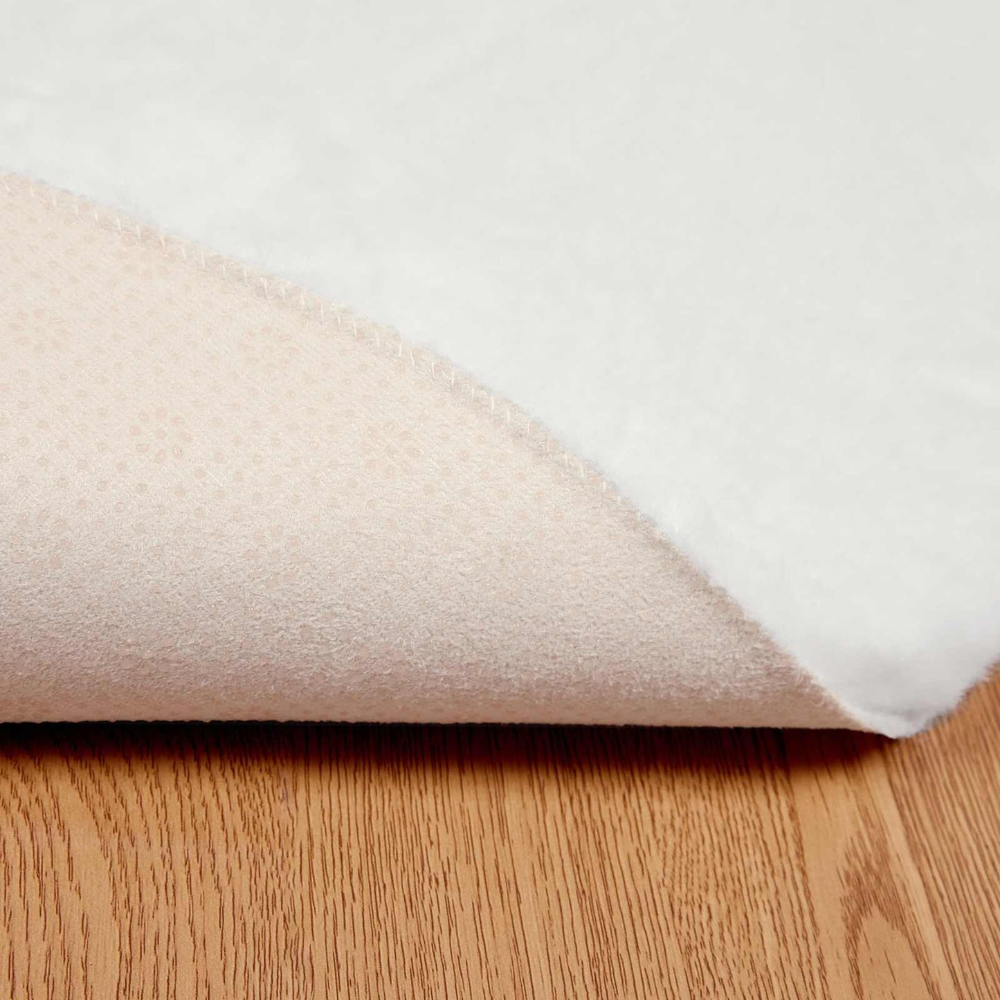 Antislip neplederen konijnenbont vloerkleed Olite Wit Ø 120 cm is nu te koop bij PeponiXL, paradijselijk wonen!