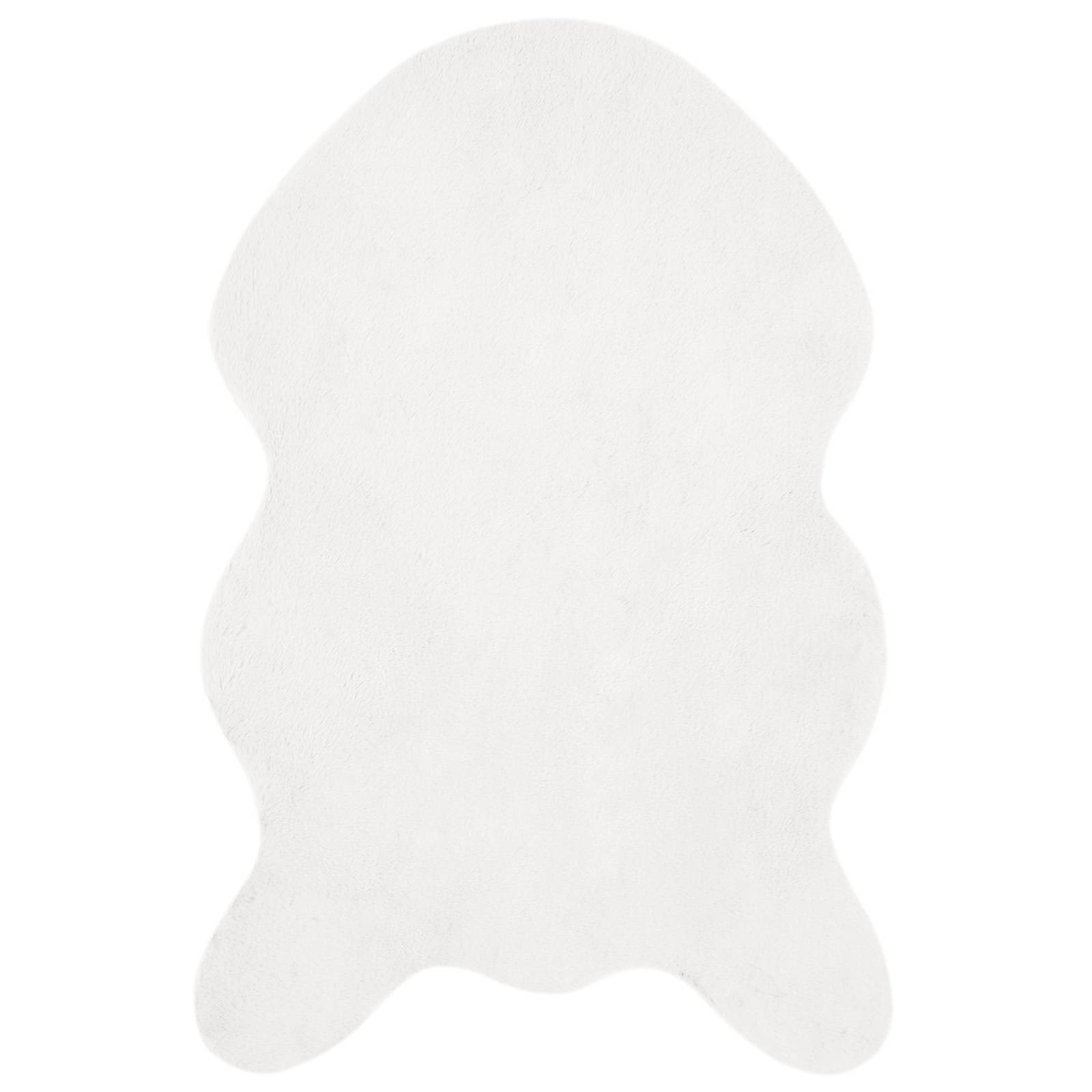 Antislip vloerkleed van imitatie konijnenbont OLITE Wit is nu te koop bij PeponiXL, paradijselijk wonen!