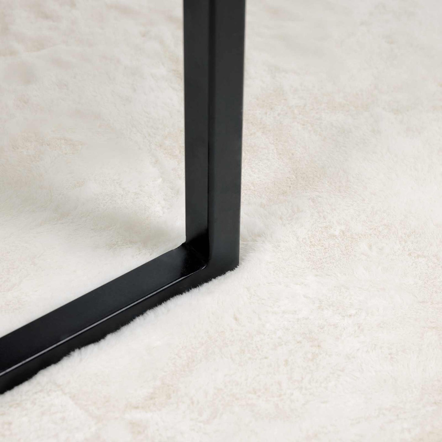 Antislip neplederen konijnenbont vloerkleed Olite Crème is nu te koop bij PeponiXL, paradijselijk wonen!