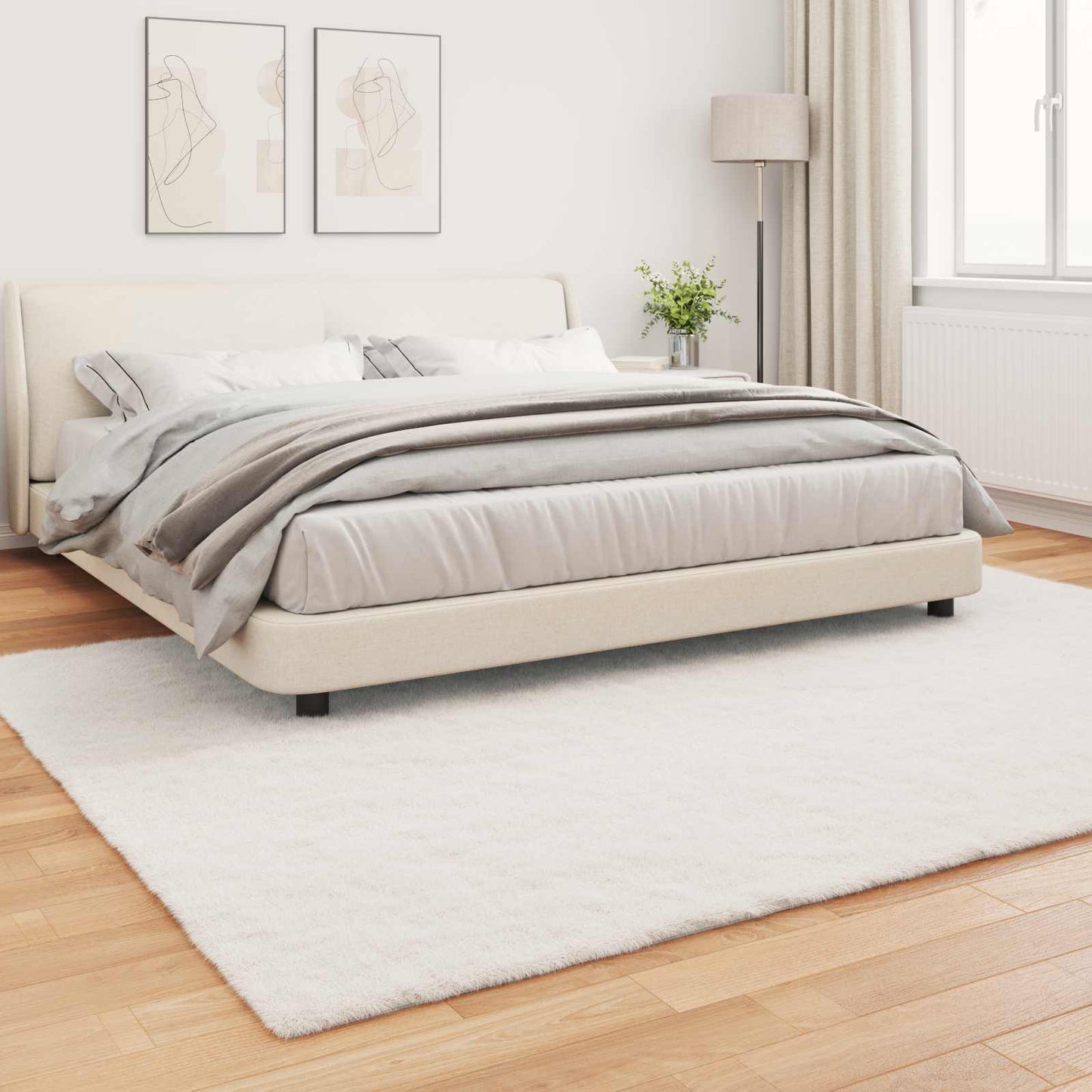 Antislip vloerkleed van imitatie konijnenbont OLITE Polyester is nu te koop bij PeponiXL, paradijselijk wonen!