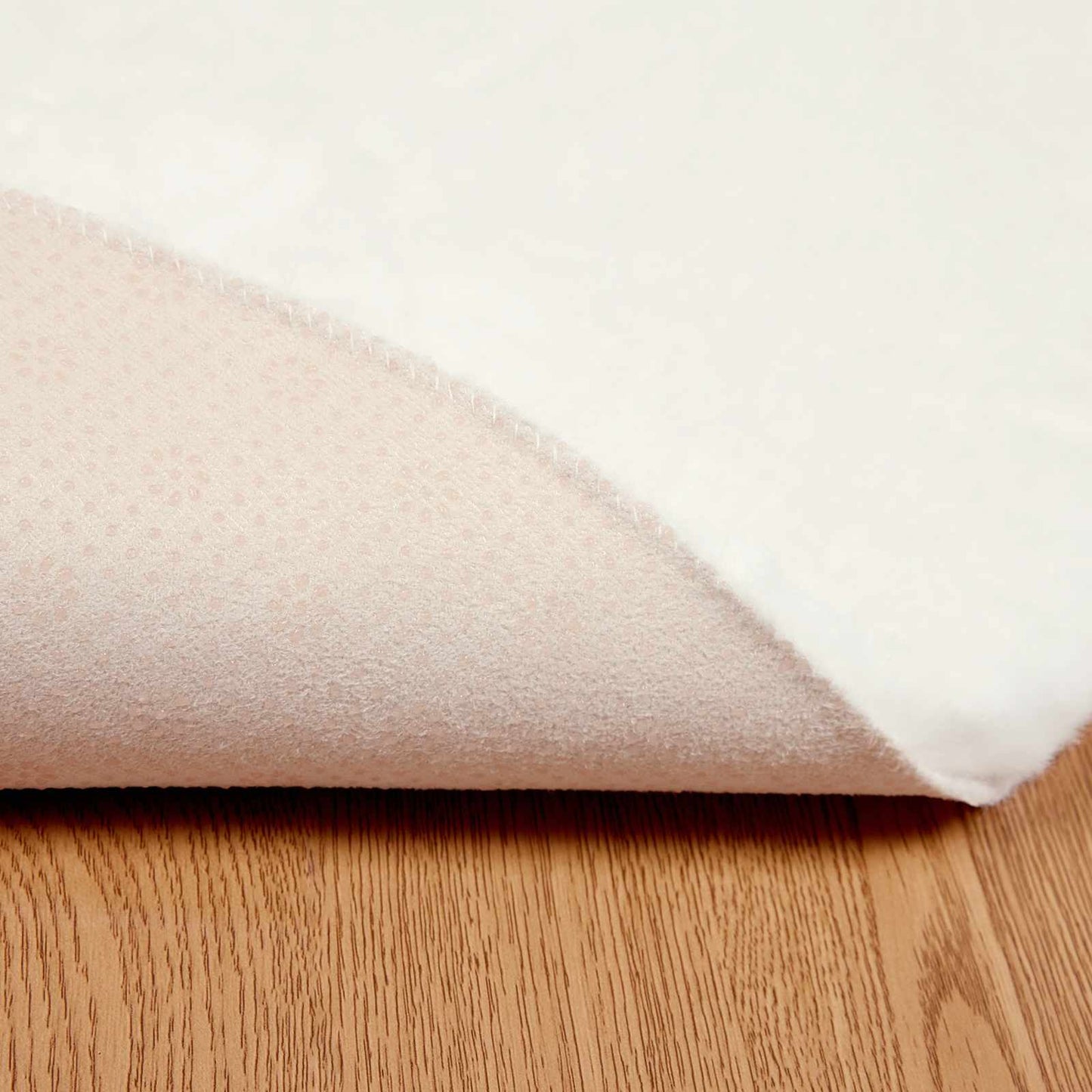 Antislip vloerkleed van imitatie konijnenbont OLITE Ø 200 cm is nu te koop bij PeponiXL, paradijselijk wonen!
