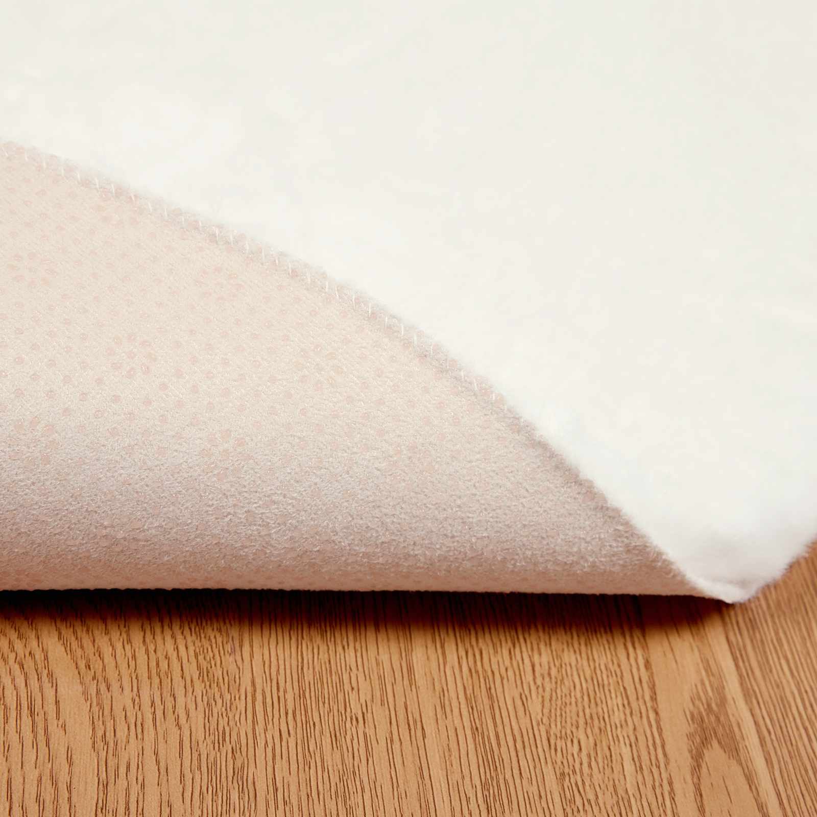 Antislip vloerkleed van imitatie konijnenbont OLITE Ø 200 cm is nu te koop bij PeponiXL, paradijselijk wonen!