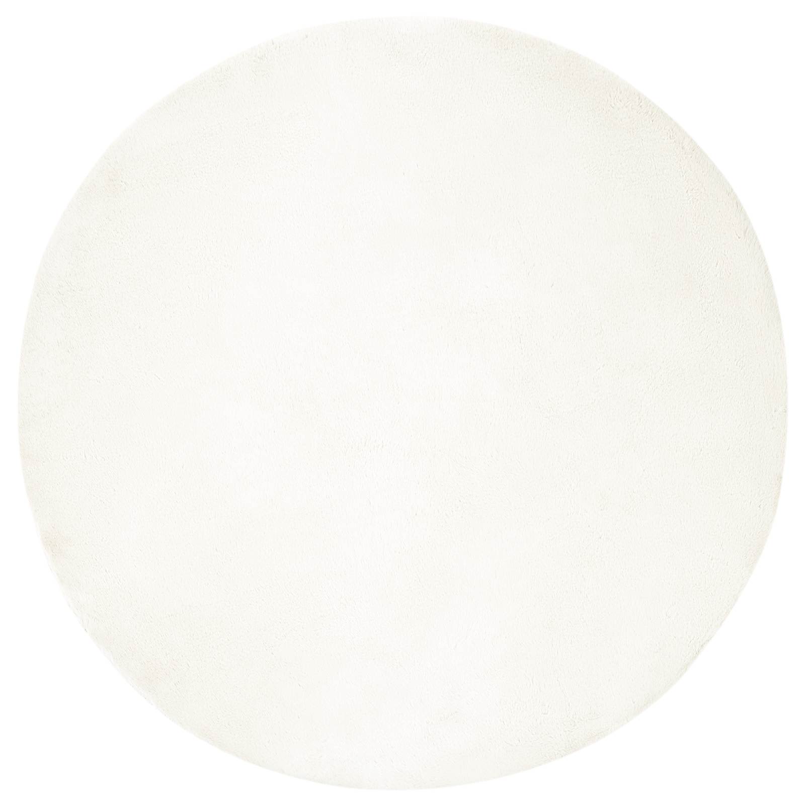 Antislip vloerkleed van imitatie konijnenbont OLITE Ø 200 cm is nu te koop bij PeponiXL, paradijselijk wonen!
