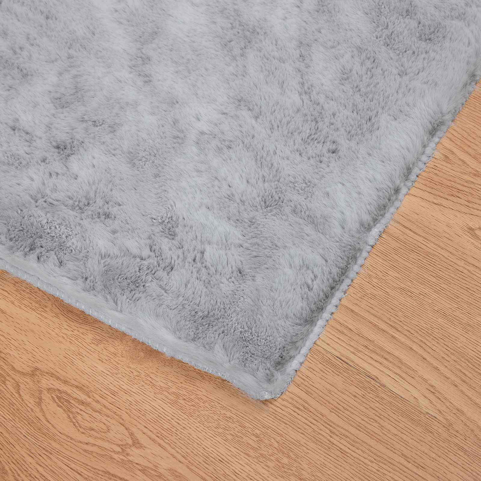 Antislip vloerkleed van imitatie konijnenbont OLITE Grijs is nu te koop bij PeponiXL, paradijselijk wonen!